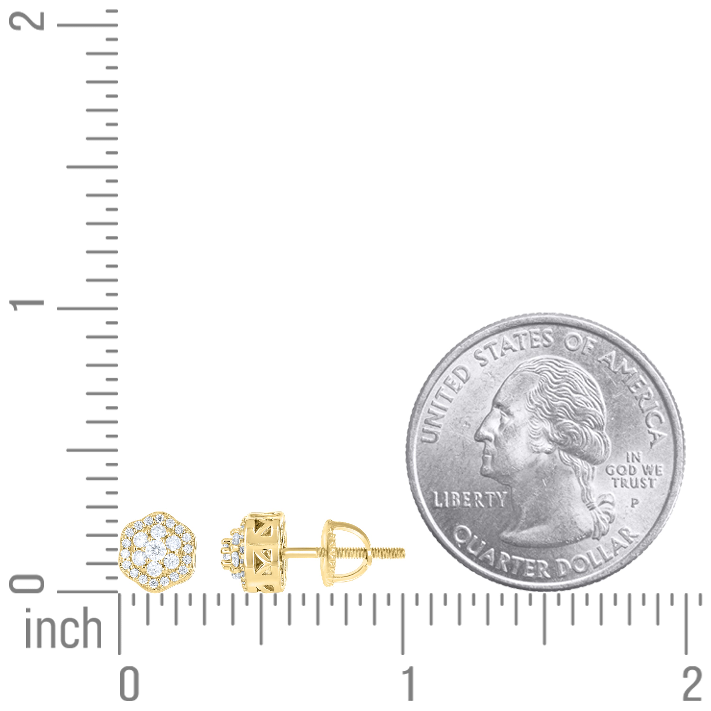 925 Sterling Silver Moissanite Stud Earrings