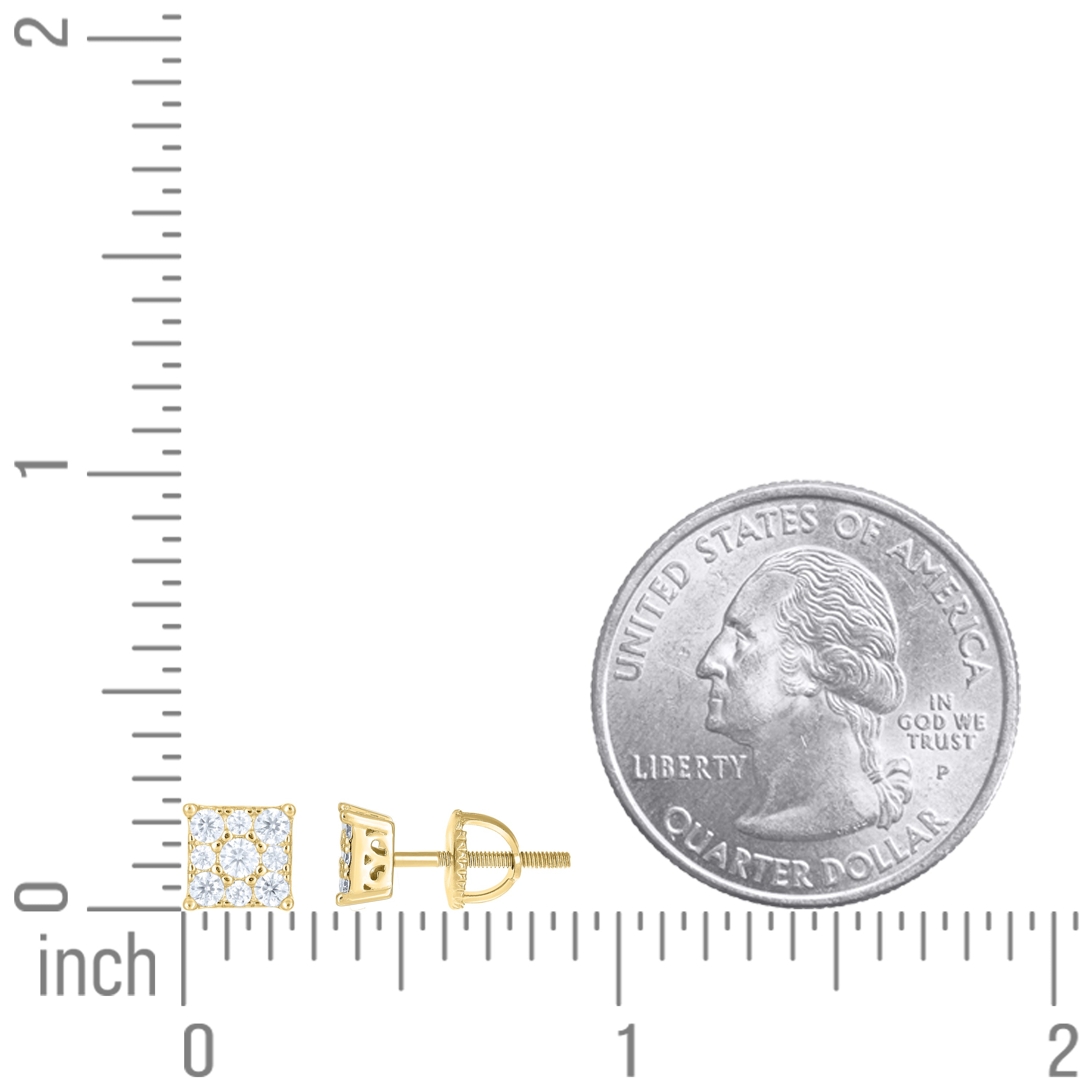 925 Sterling Silver Moissanite Stud Earrings