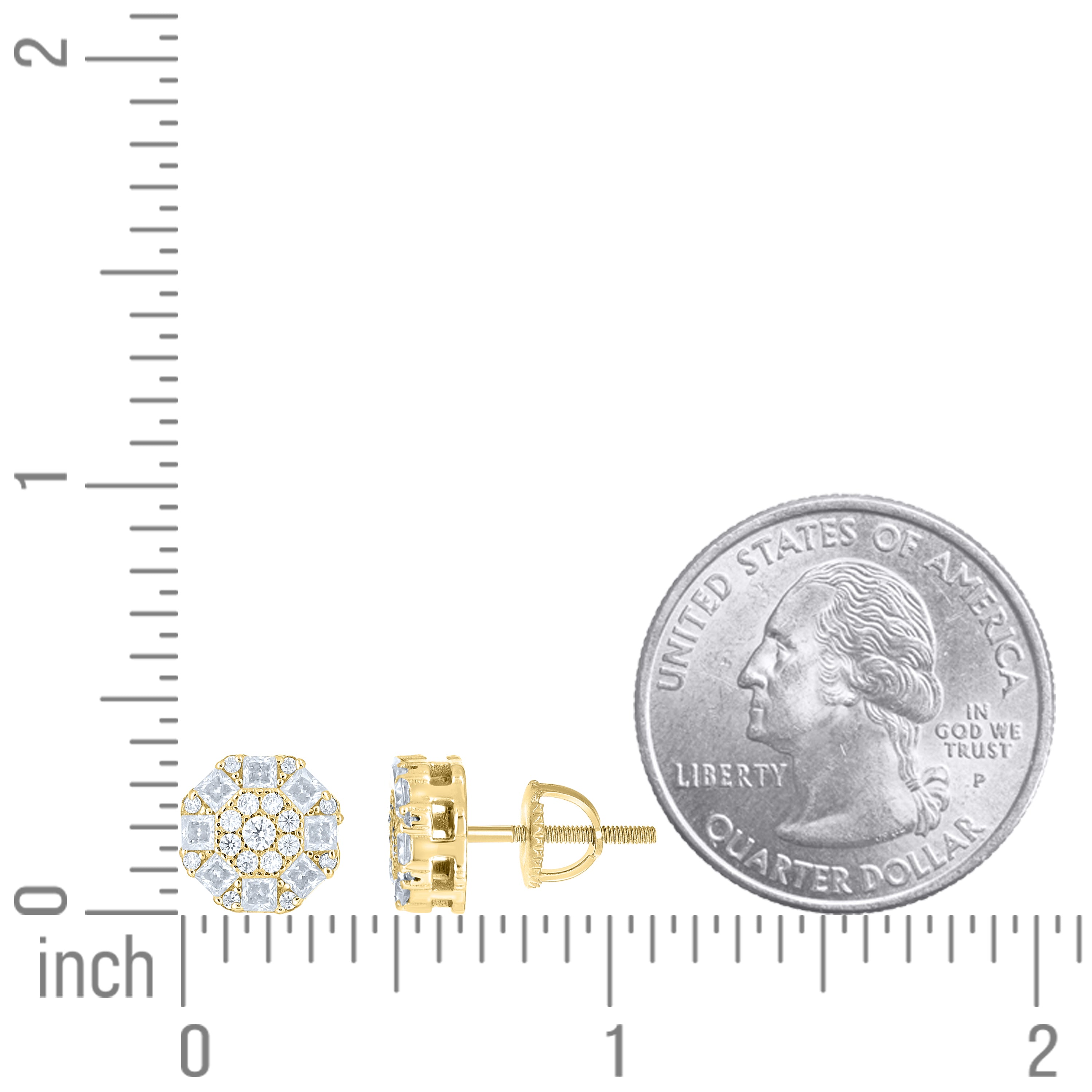 925 Sterling Silver Moissanite Stud Earrings