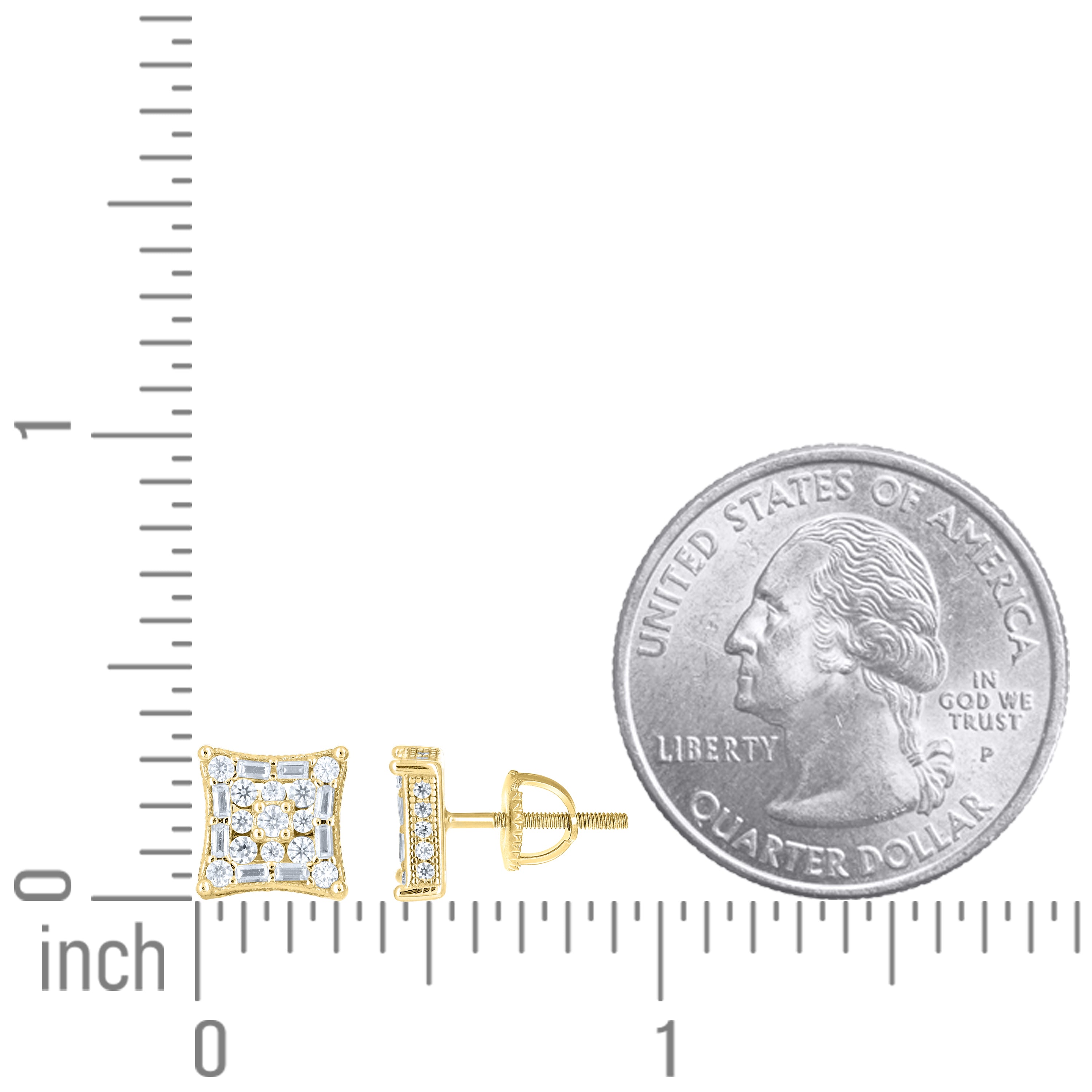 925 Sterling Silver Moissanite Stud Earrings