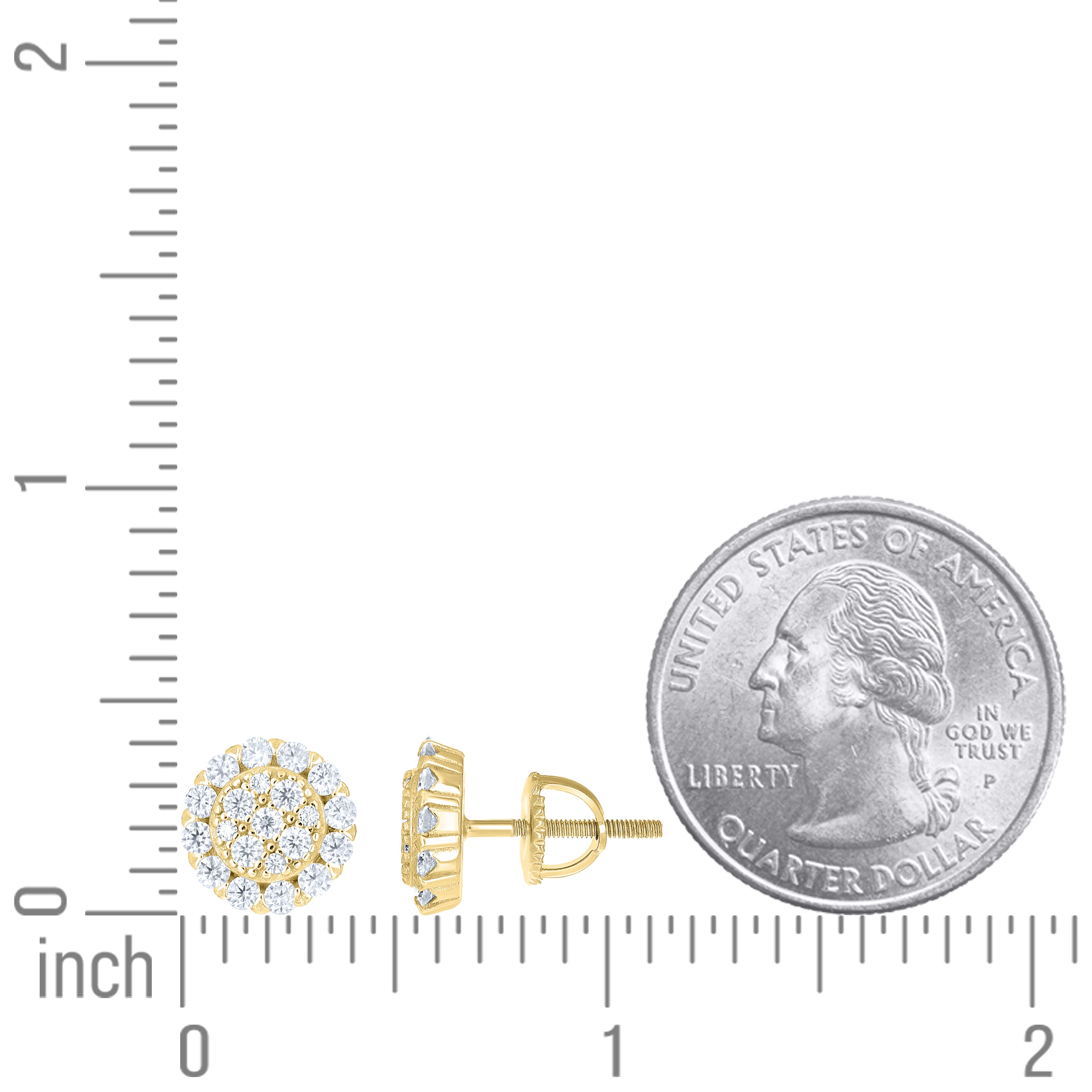 925 Sterling Silver Moissanite Stud Earrings