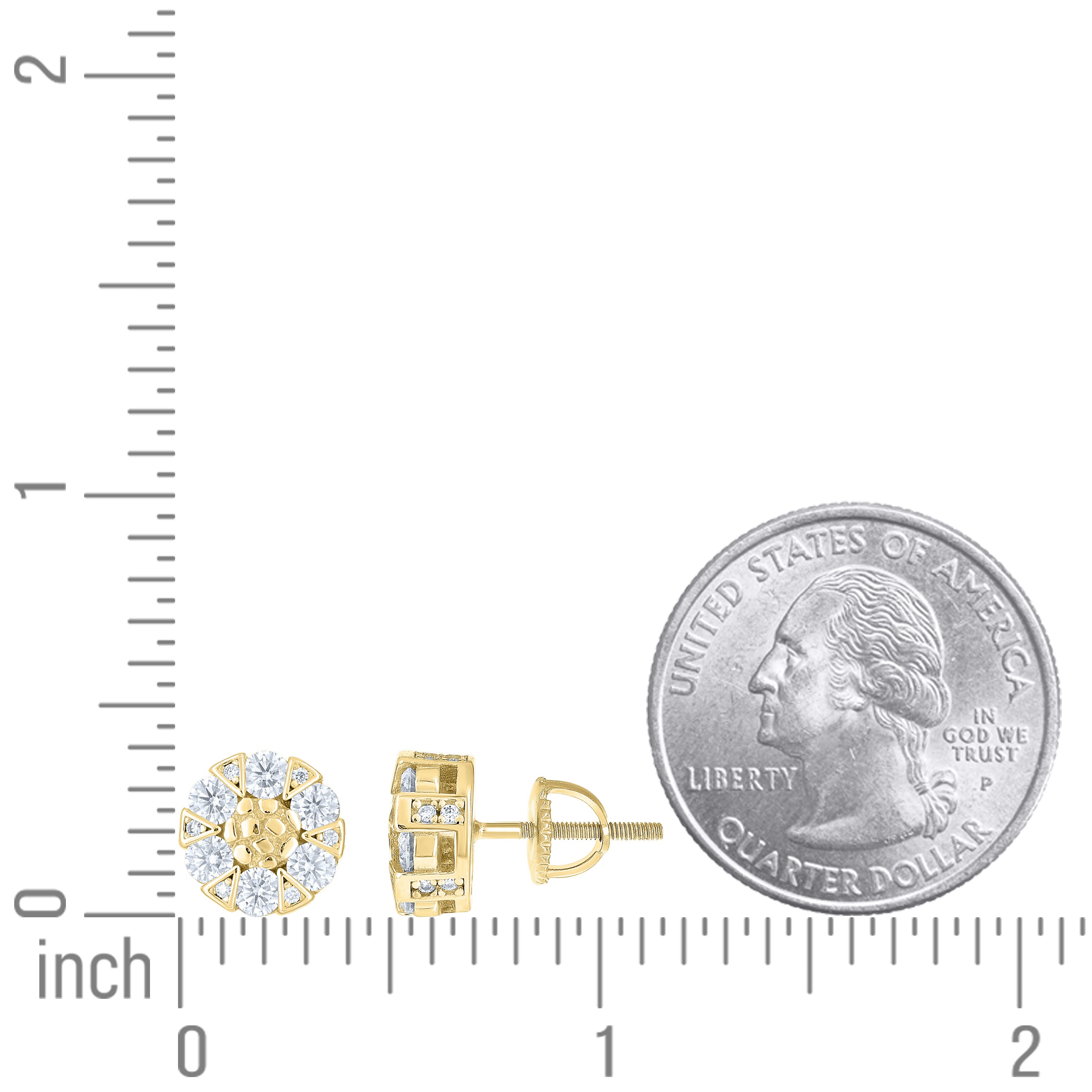 925 Sterling Silver Moissanite Stud Earrings