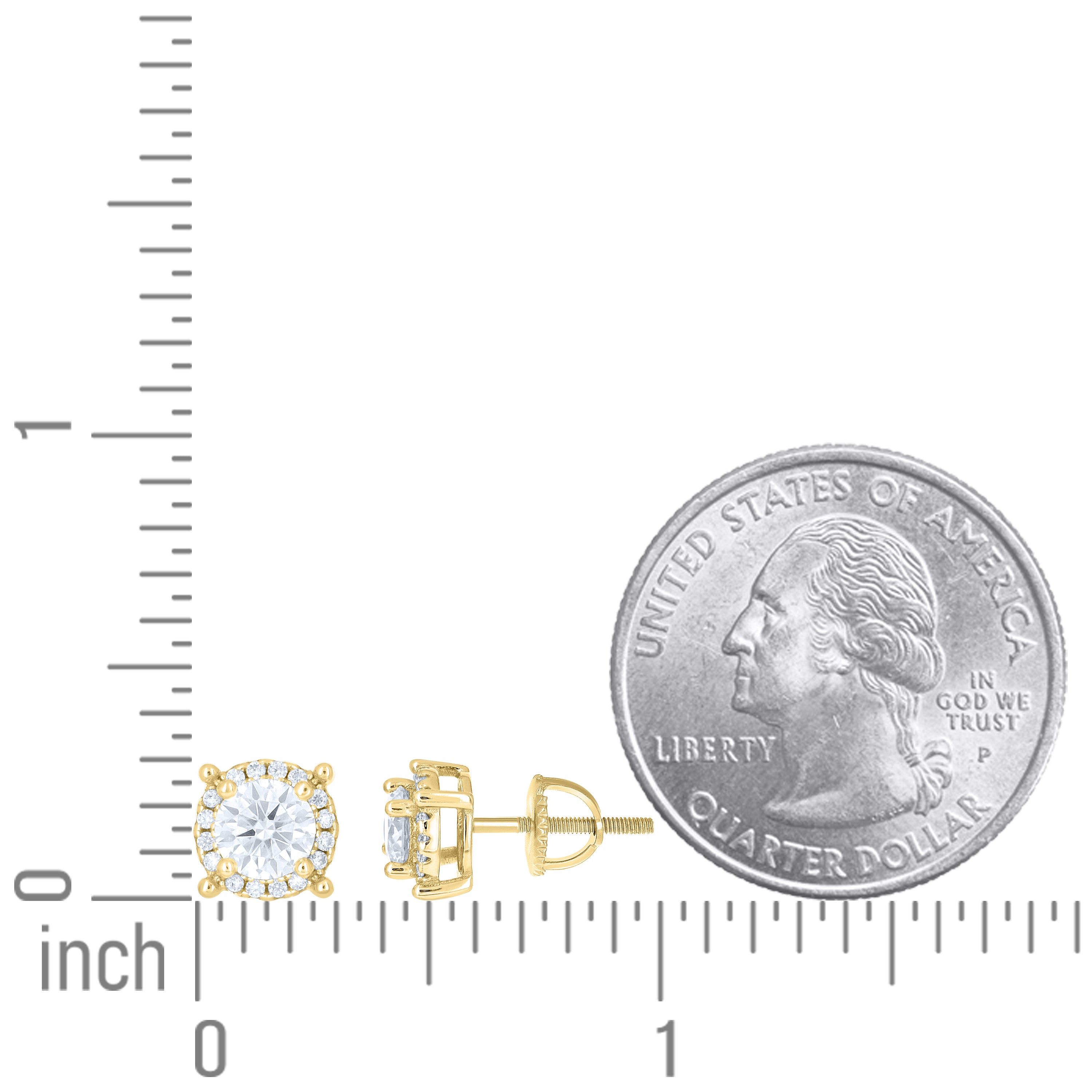 925 Sterling Silver Moissanite Stud Earrings