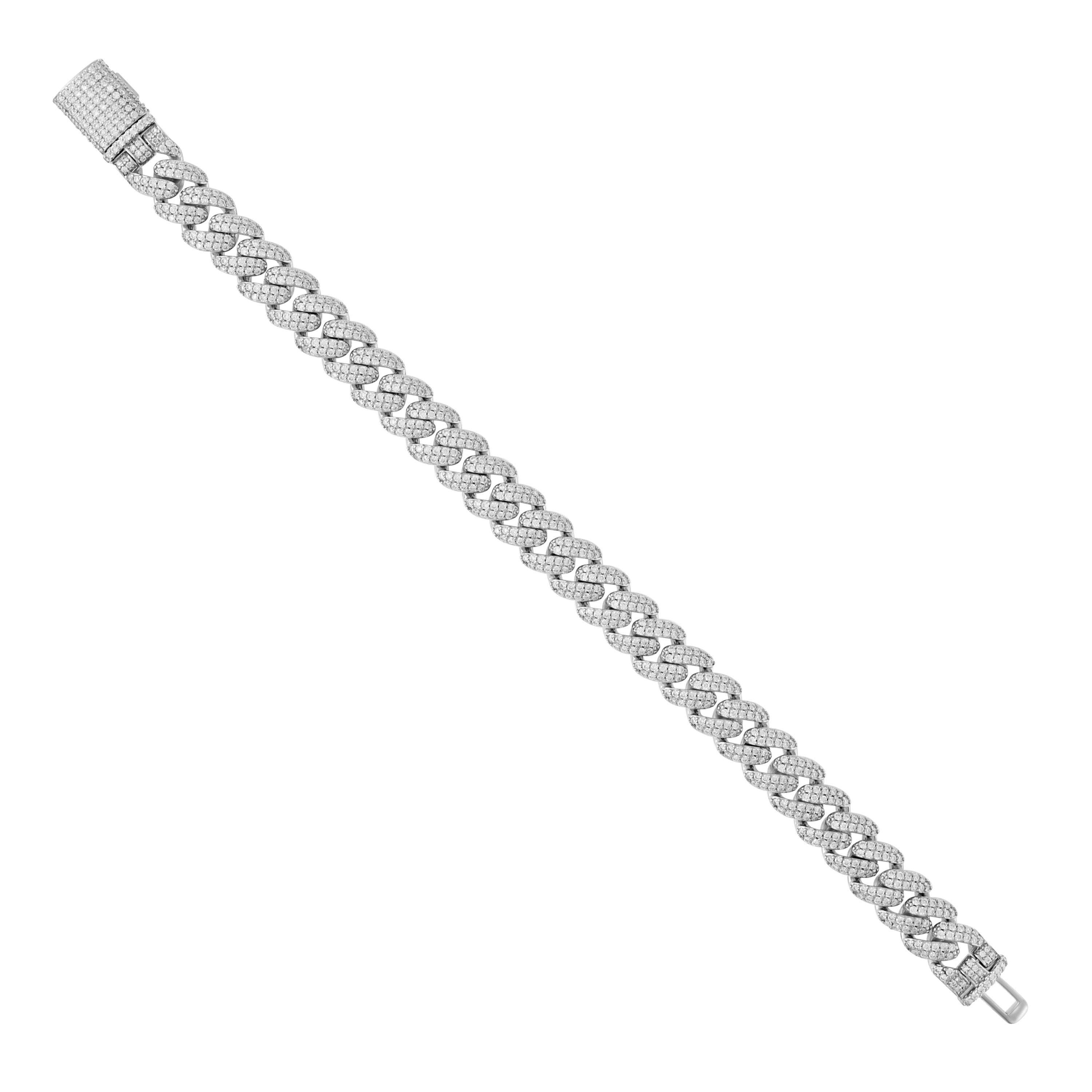 925 Sterling Silver Moissanite Chain 8mm