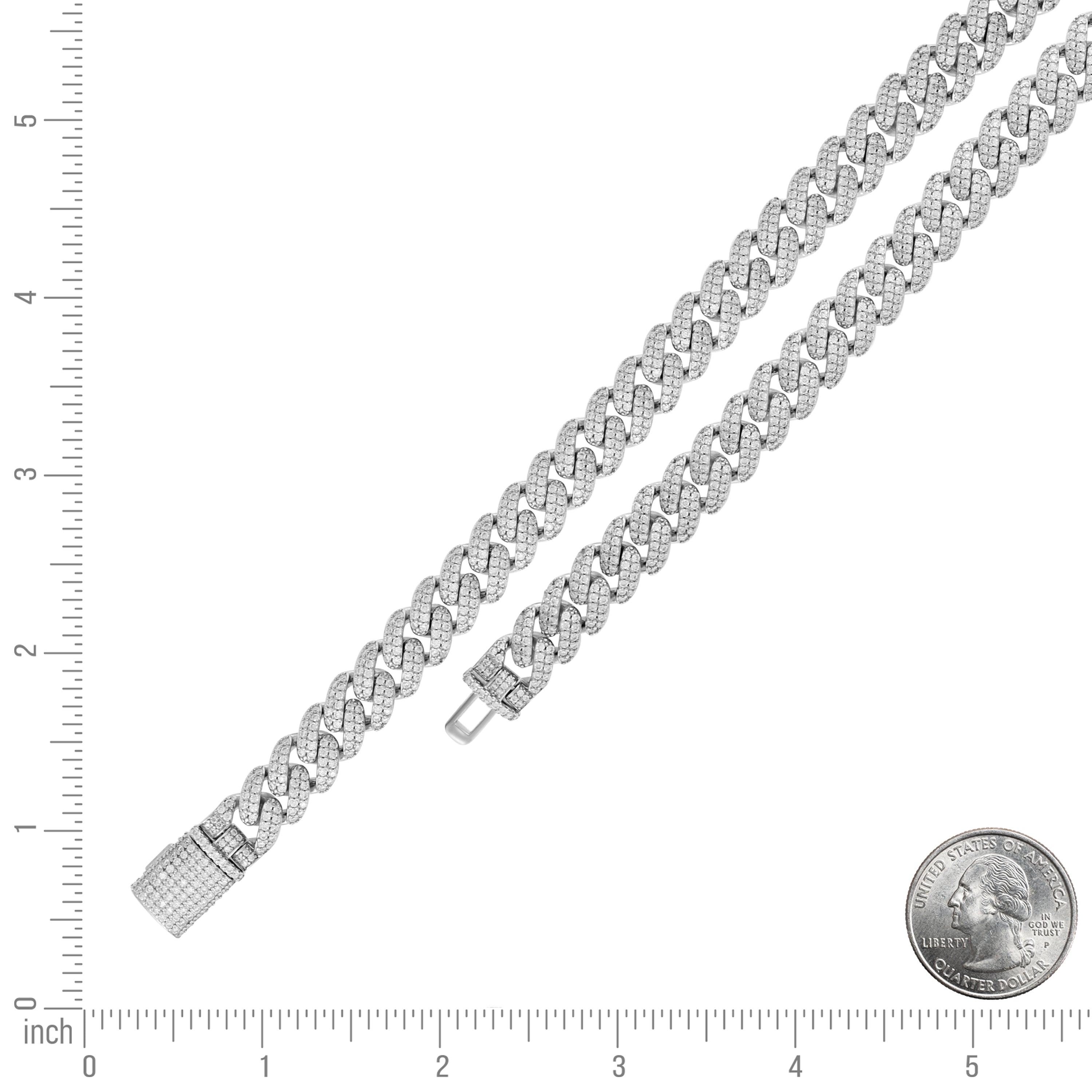 925 Sterling Silver Moissanite Chain 8mm
