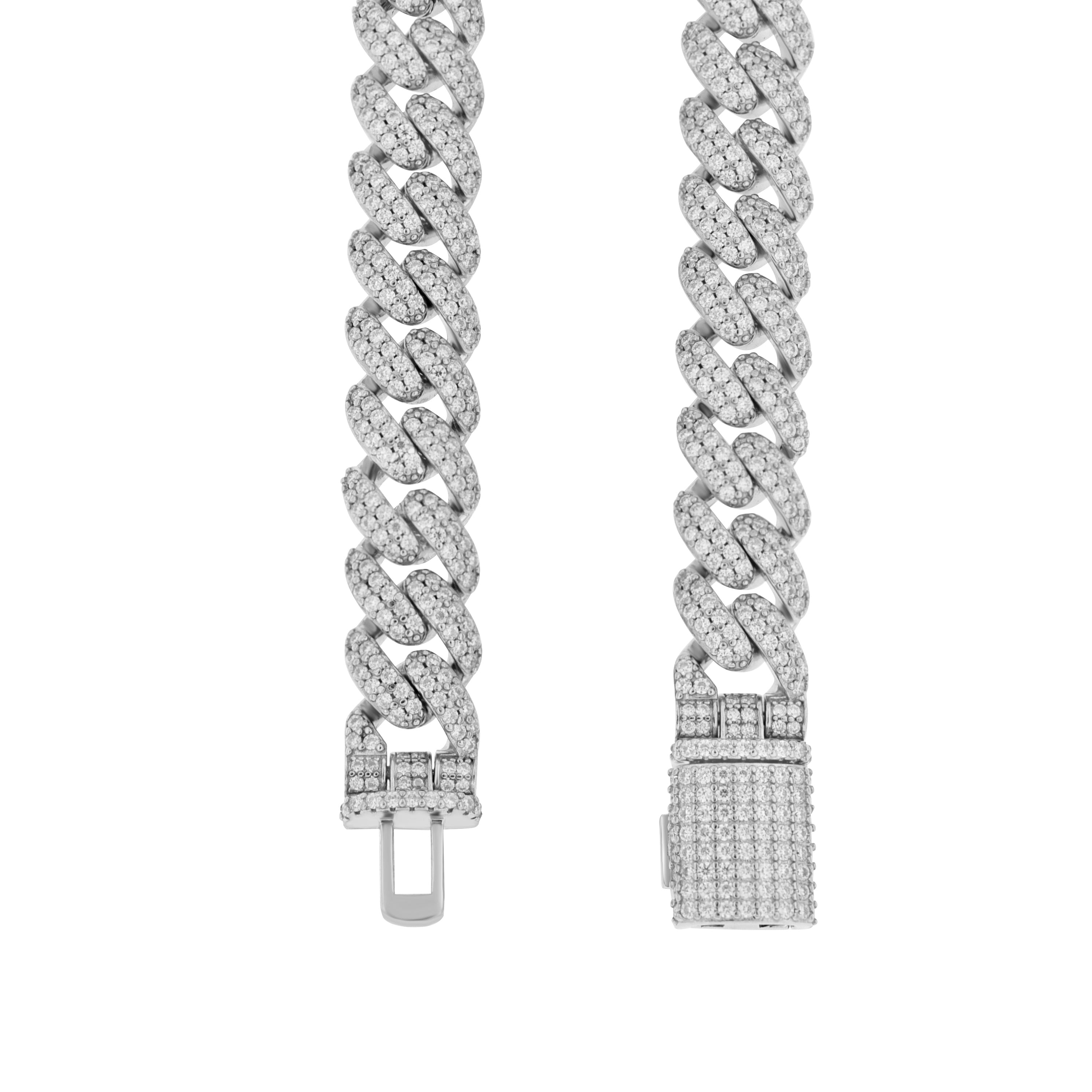 925 Sterling Silver Moissanite Chain 8mm