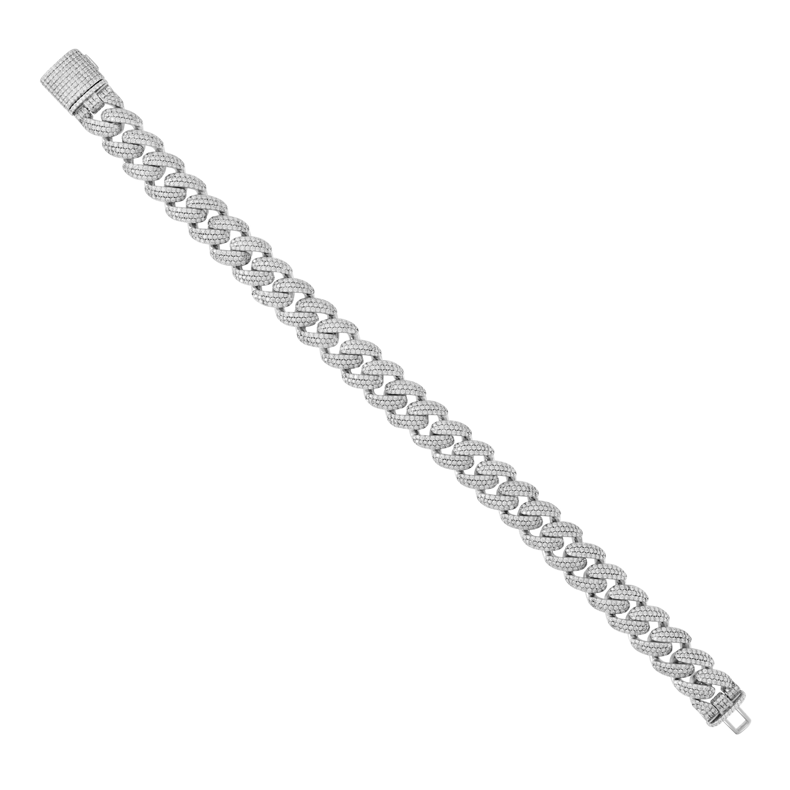 925 Sterling Silver Moissanite Chain 8mm