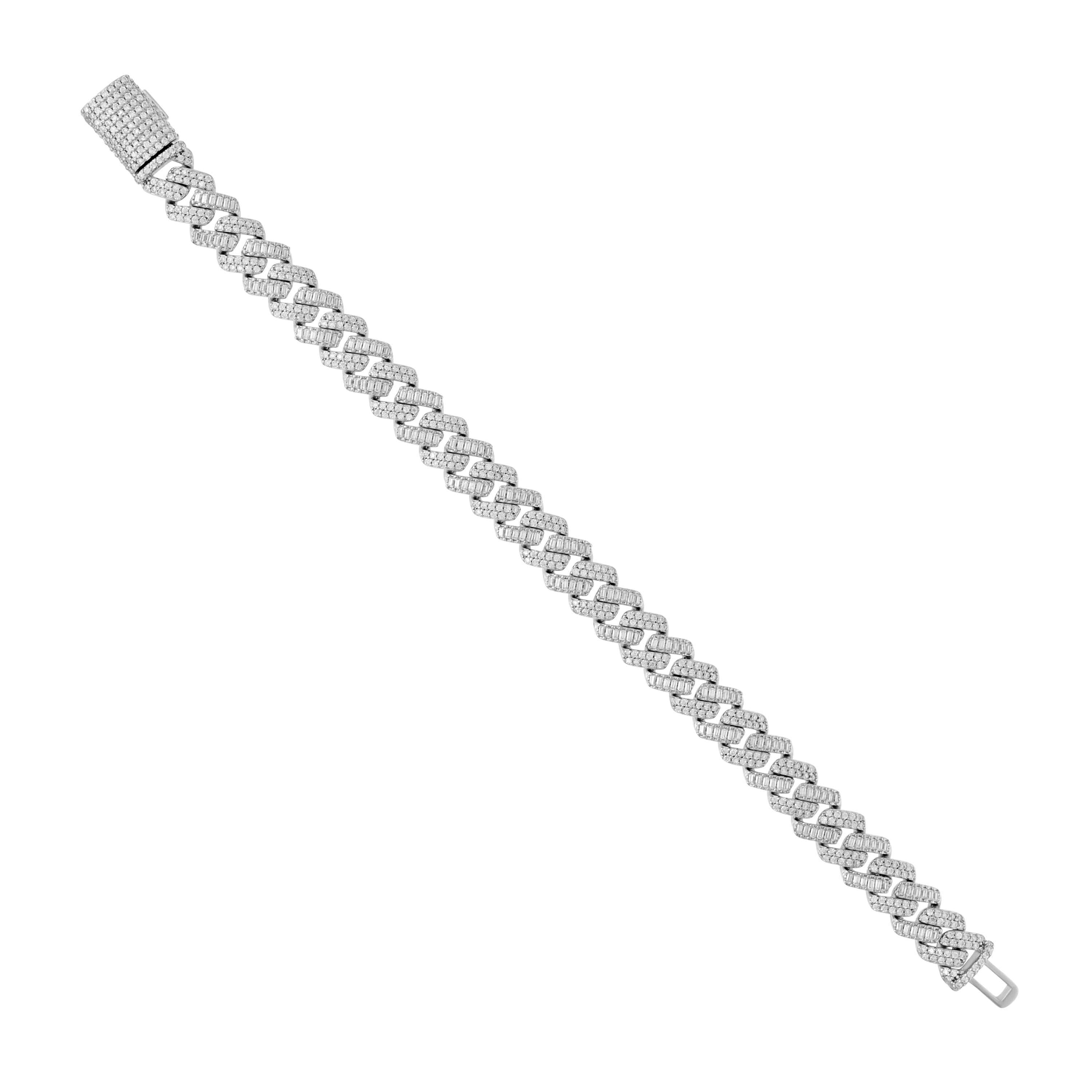 925 Sterling Silver Moissanite Chain 8mm