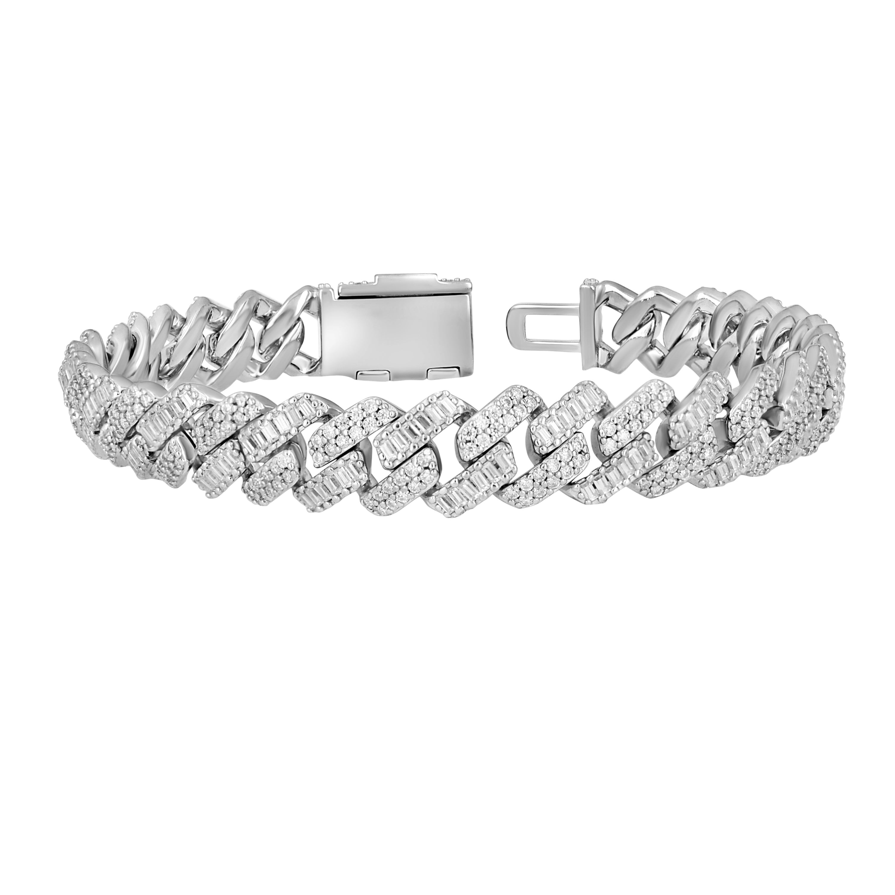 925 Sterling Silver Moissanite Chain 8mm