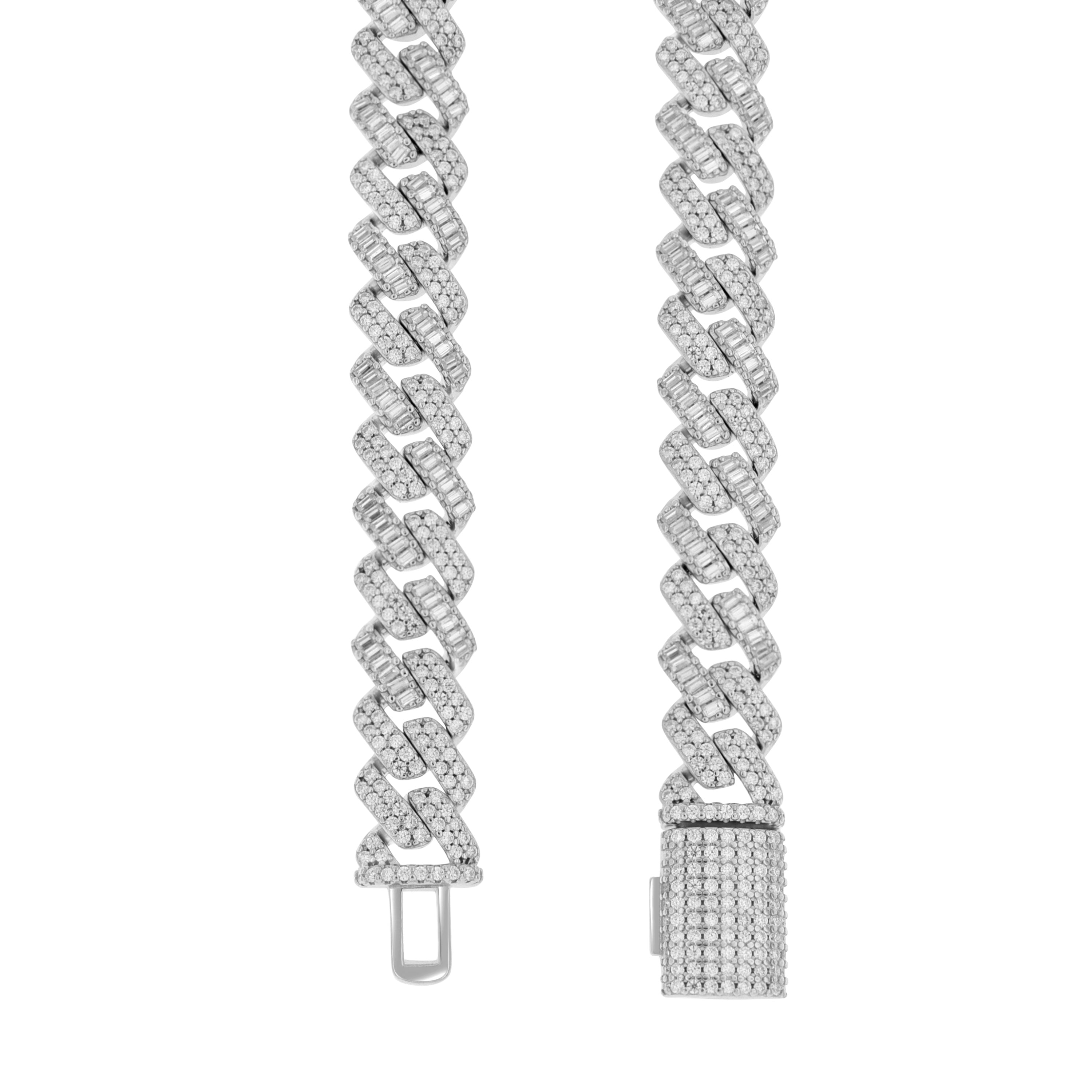 925 Sterling Silver Moissanite Chain 8mm