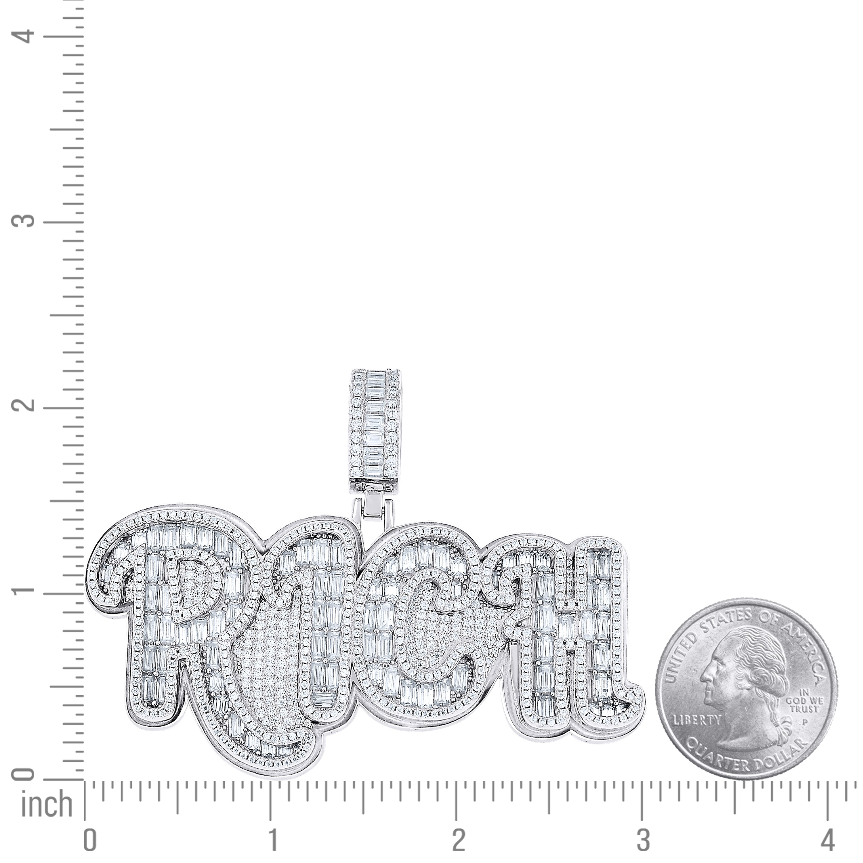 925 Sterling Silver Moissanite Pendant