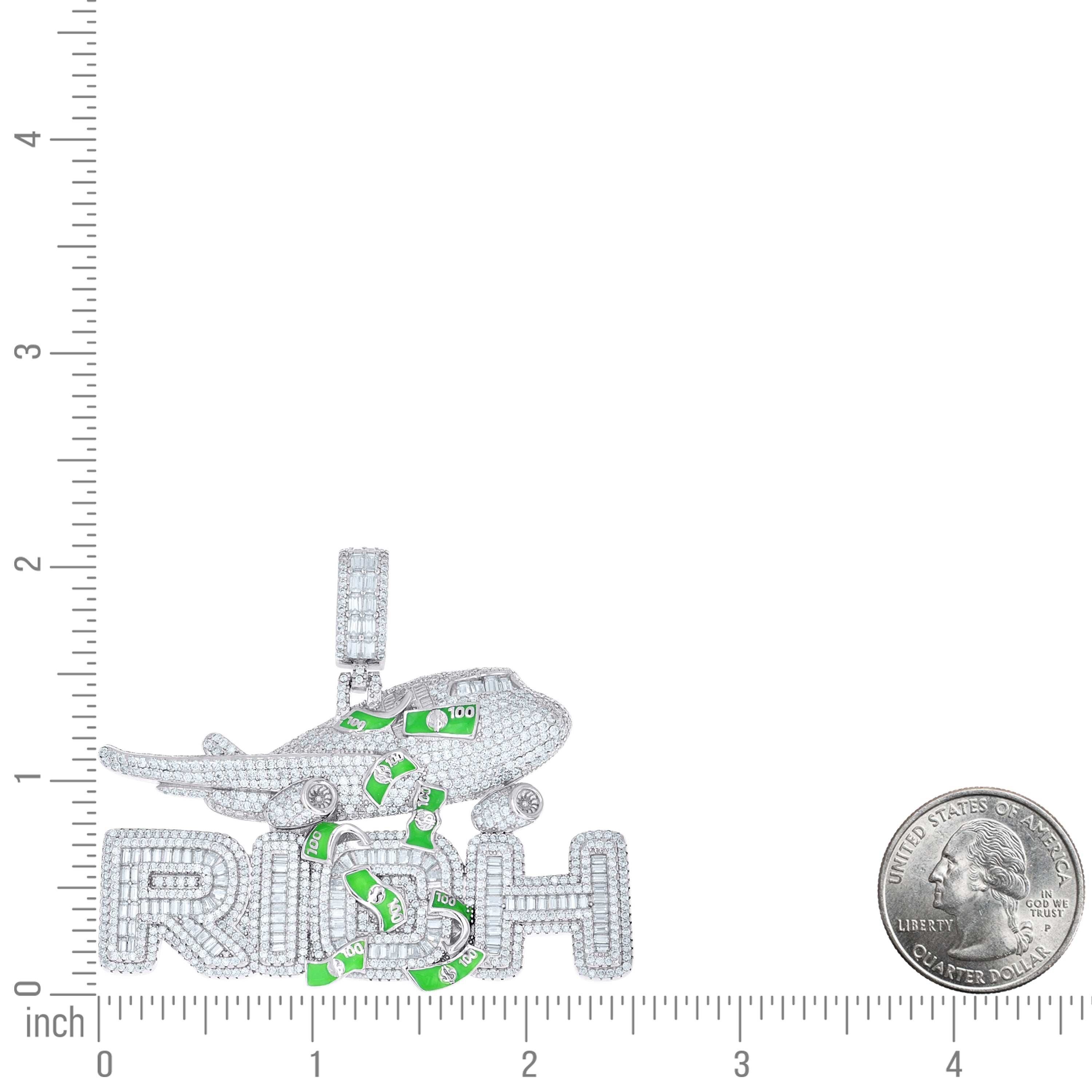 925 Sterling Silver Moissanite Pendant