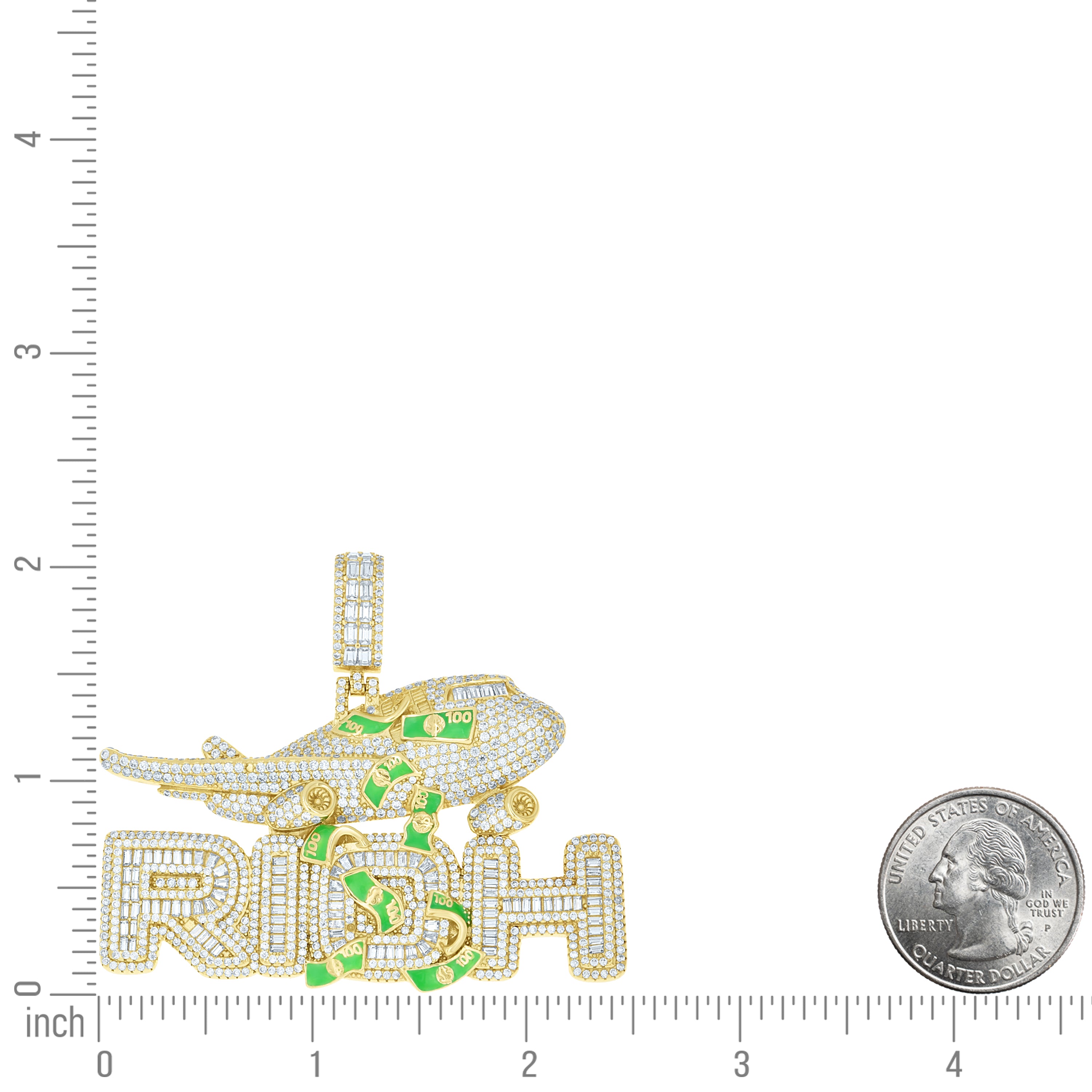 925 Sterling Silver Moissanite Pendant