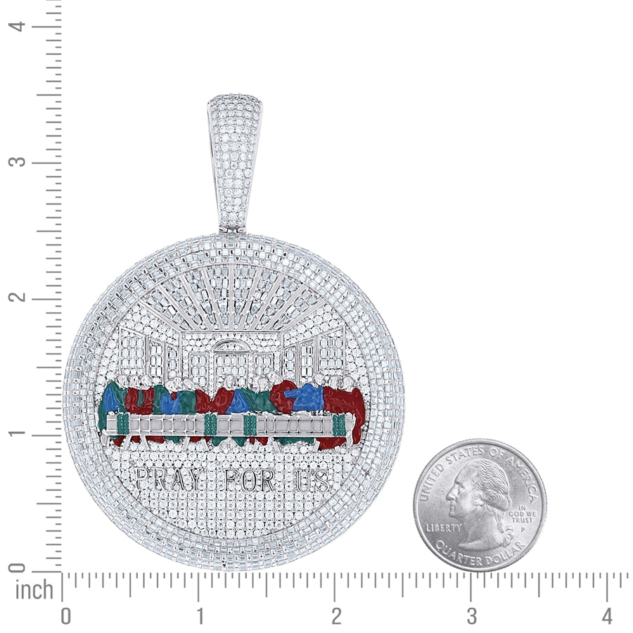 925 Sterling Silver Moissanite Pendant