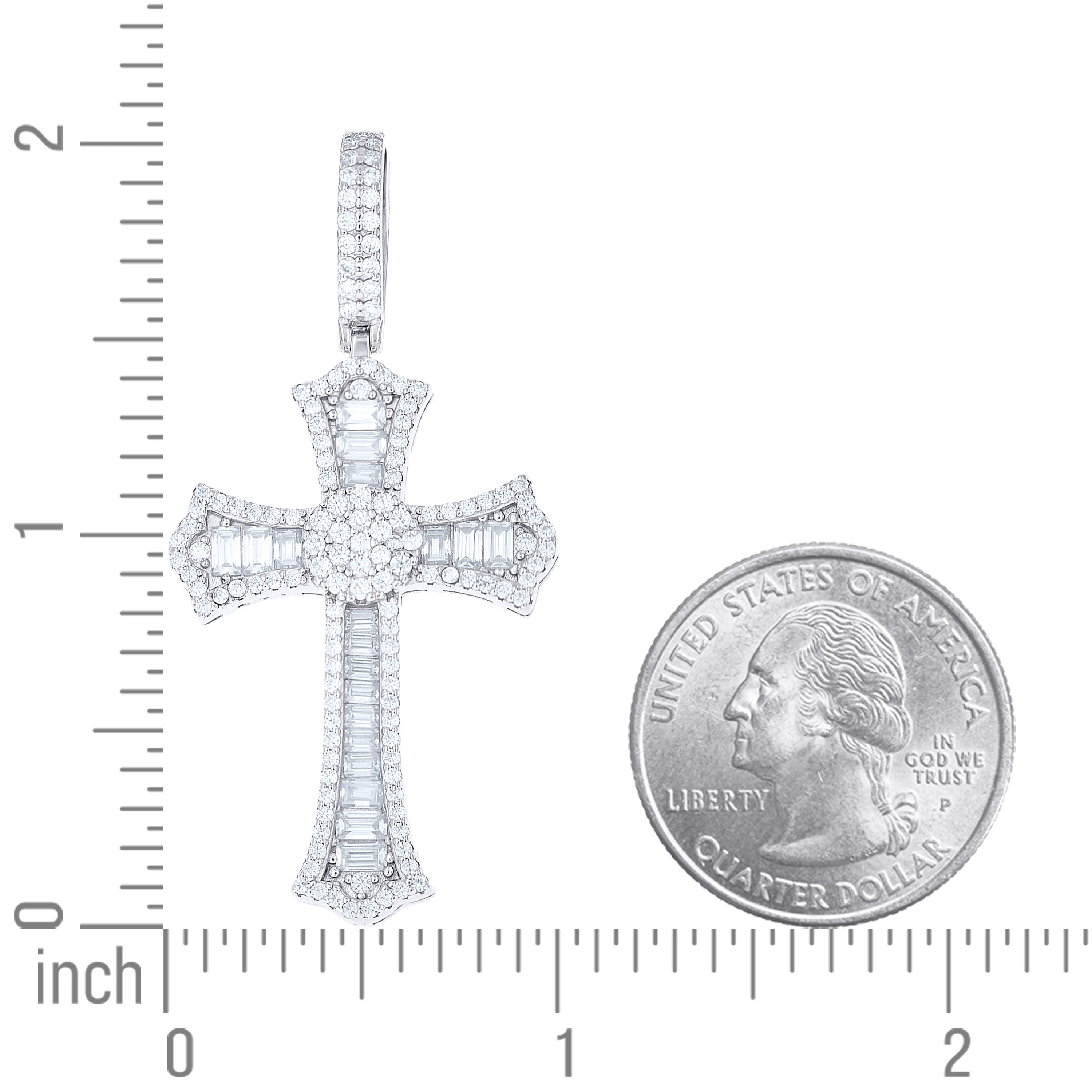 925 Sterling Silver Moissanite Pendant