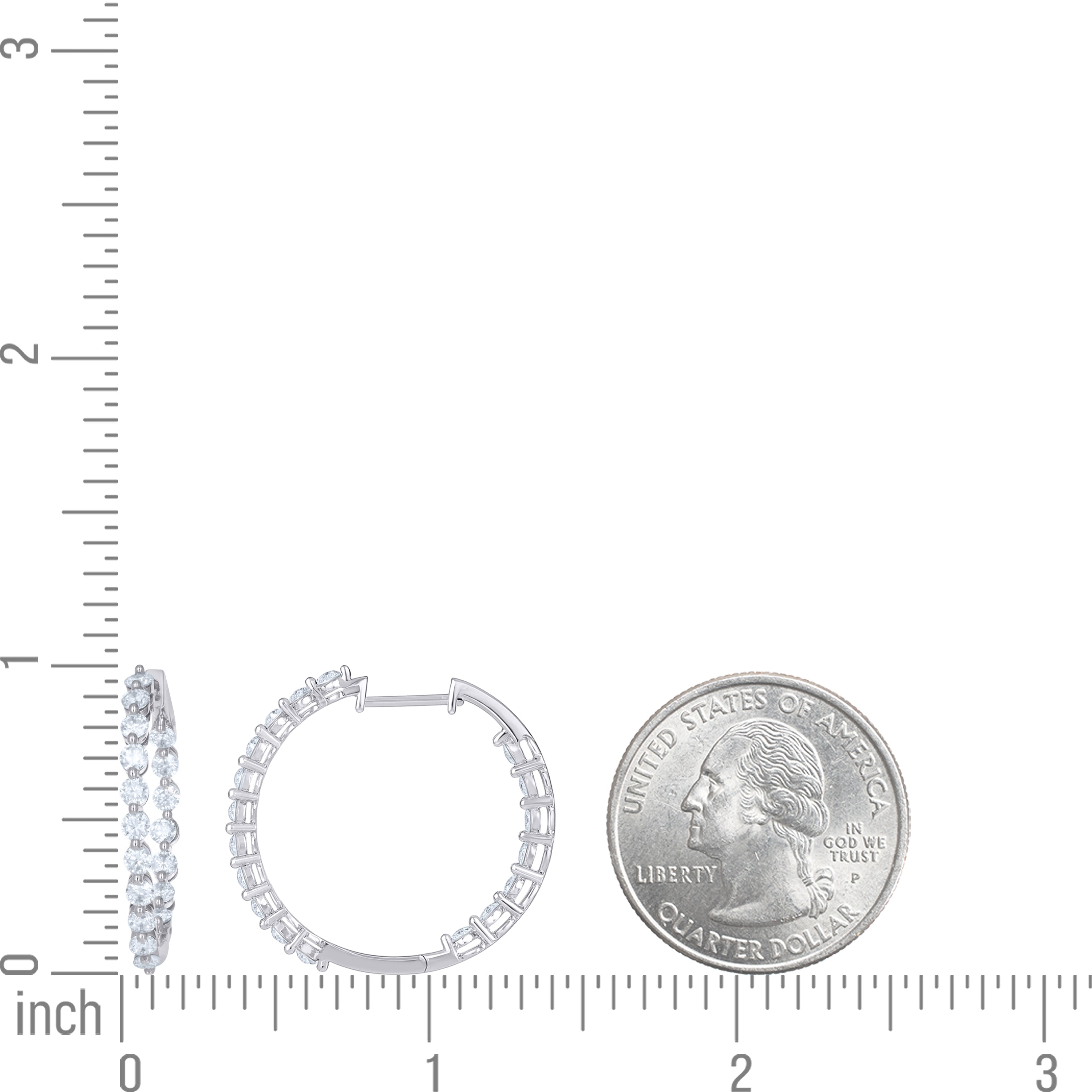 925 Sterling Silver Moissanite Earring