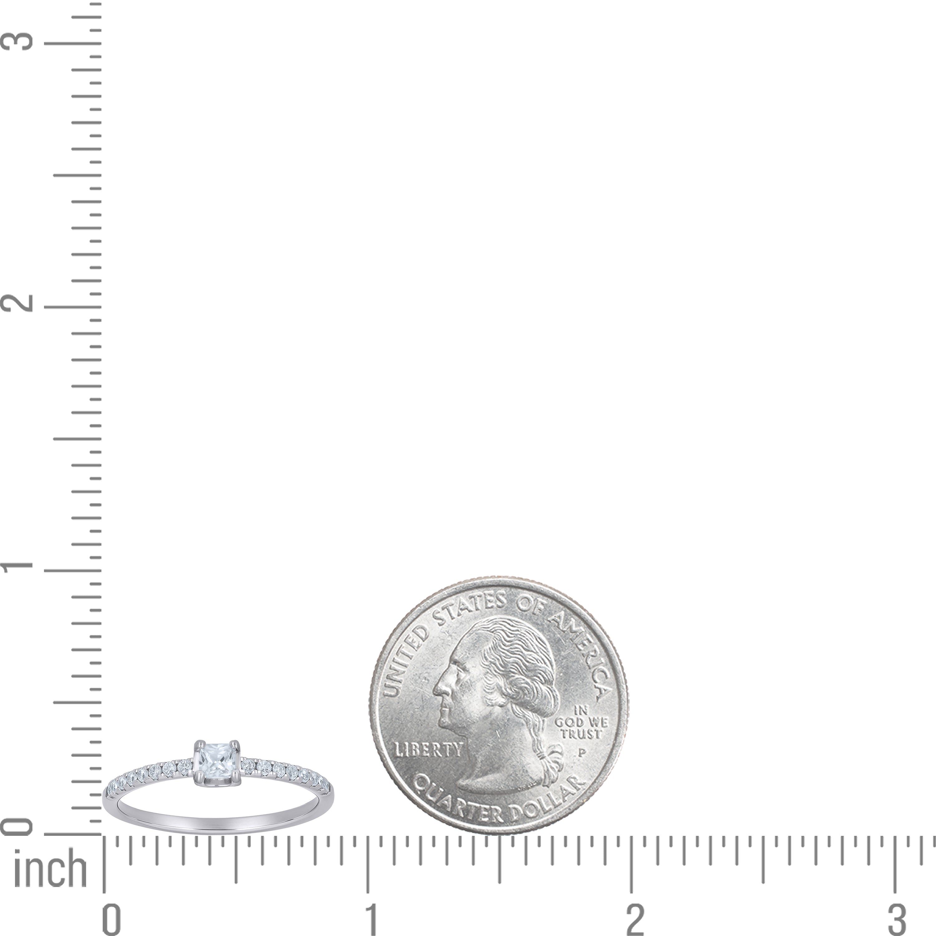 925 Sterling Silver Moissanite Ring