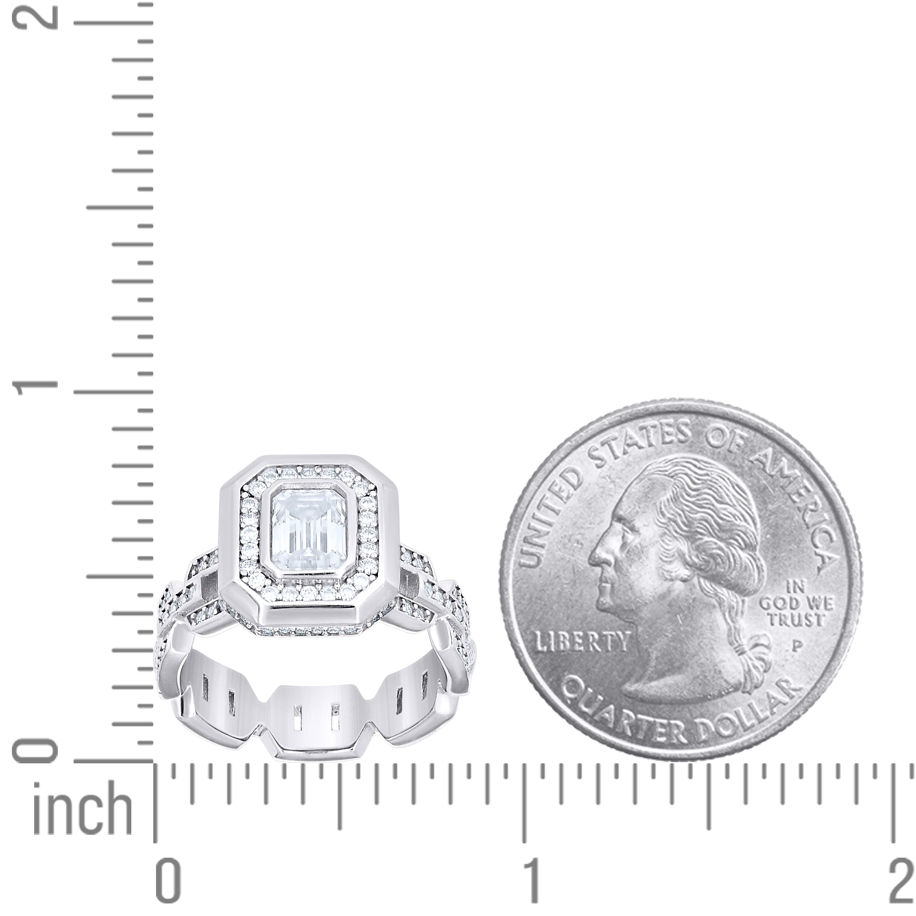 925 Sterling Silver Moissanite Ring