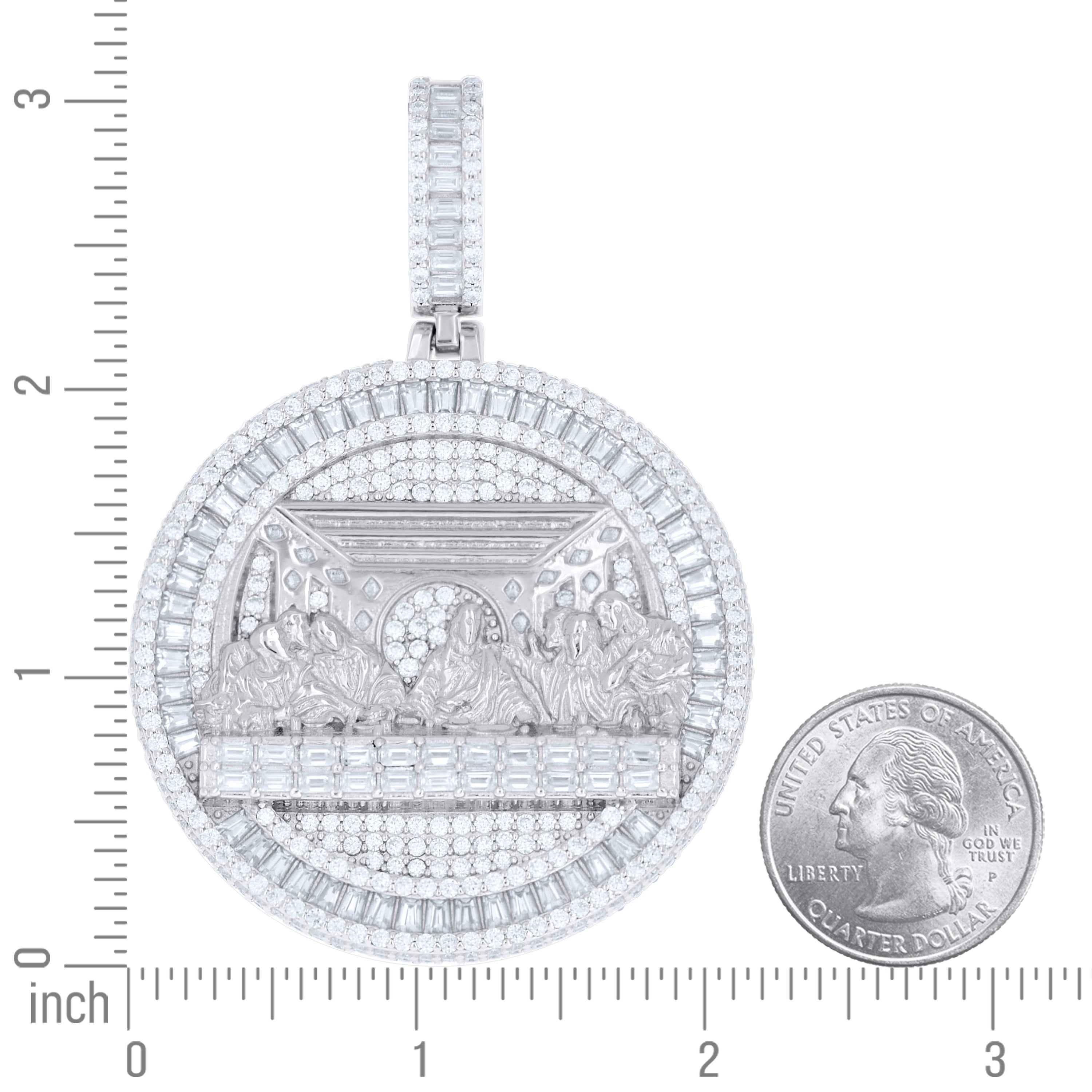 925 Sterling Silver Moissanite Pendant