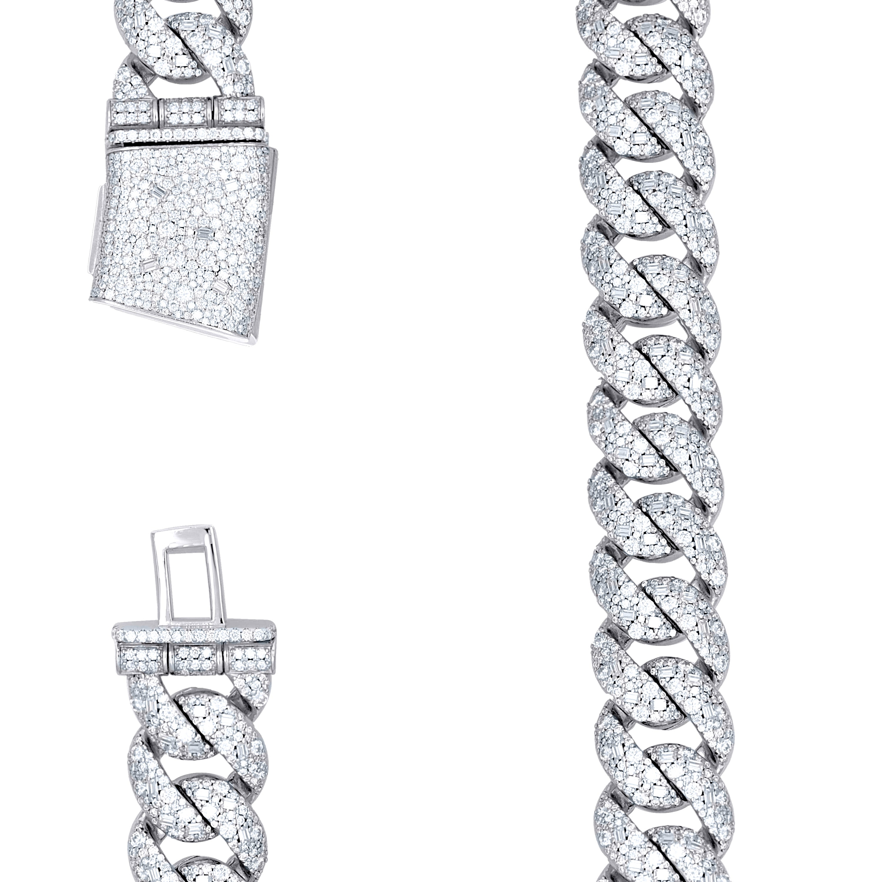 925 Sterling Silver Moissanite Chain 20mm