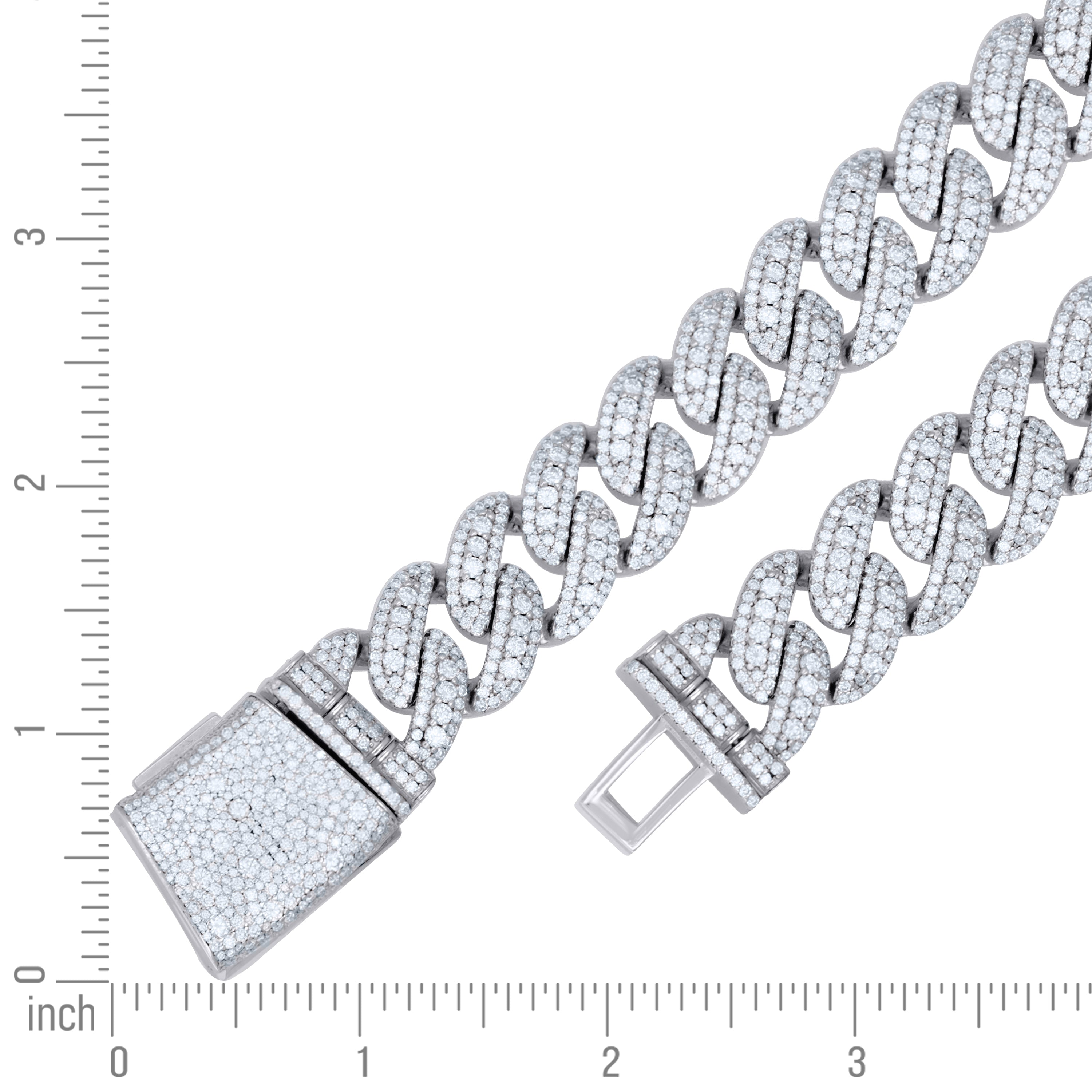 925 Sterling Silver Moissanite Chain 12mm