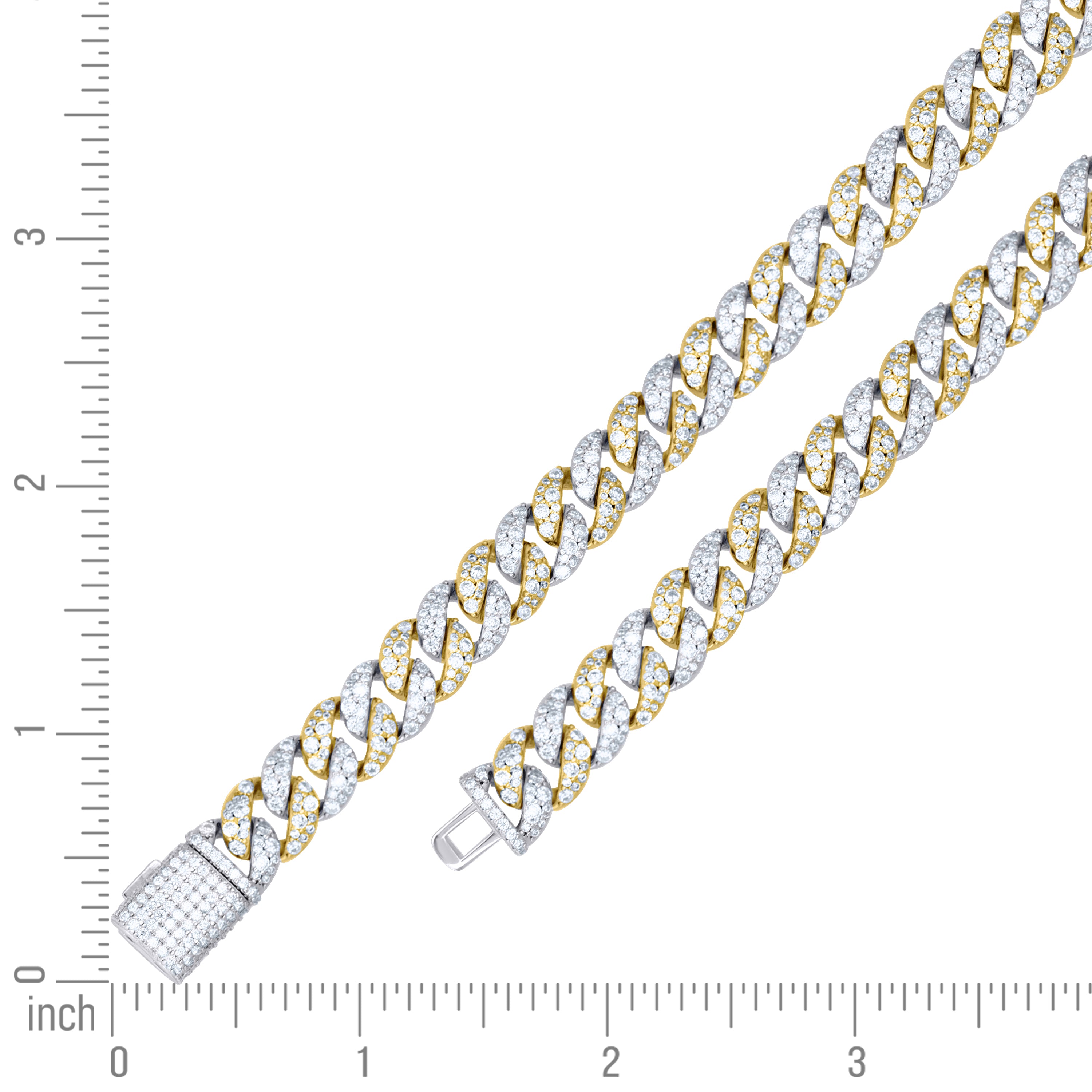 925 Sterling Silver Moissanite Chain 10mm