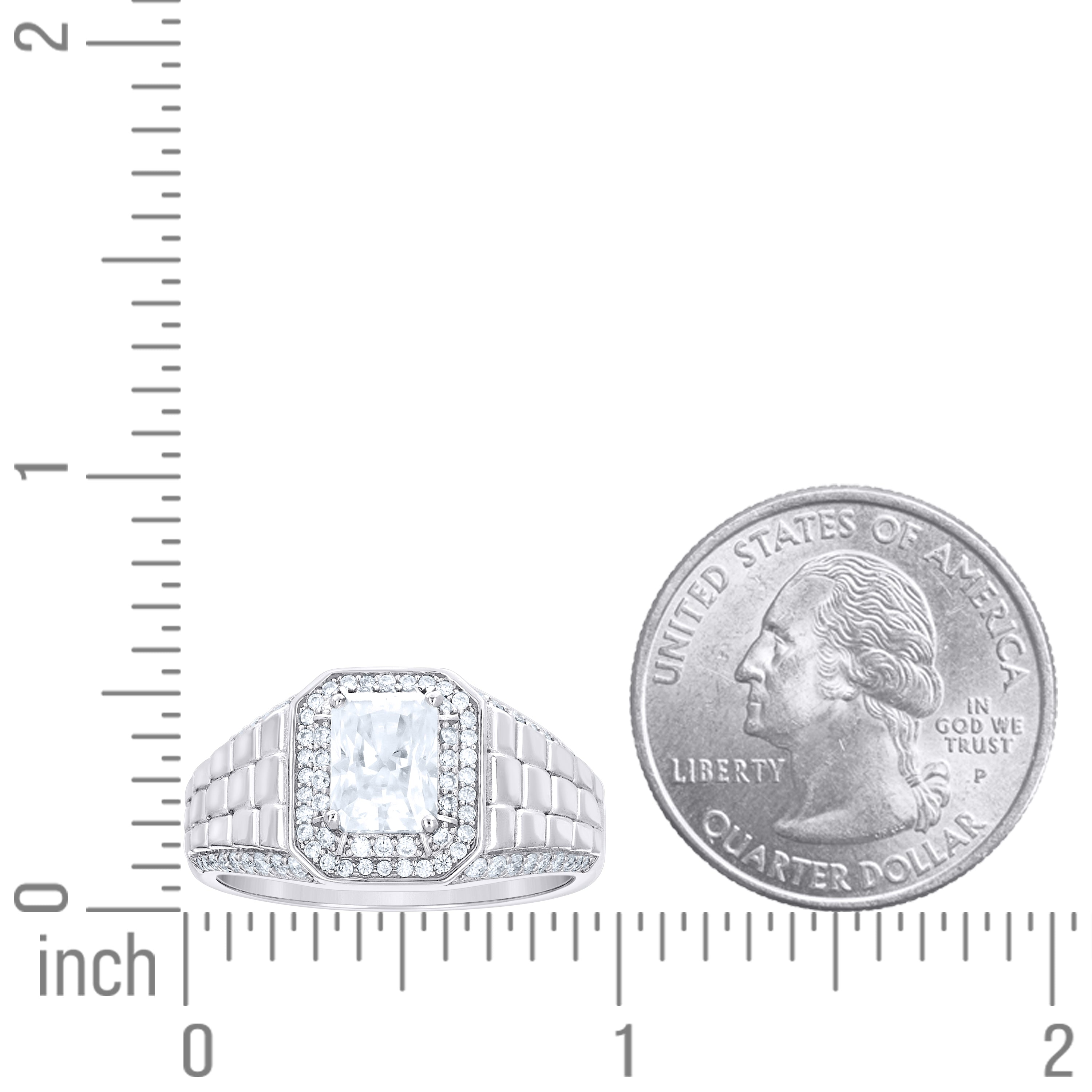 925 Sterling Silver Moissanite Ring S7-S10