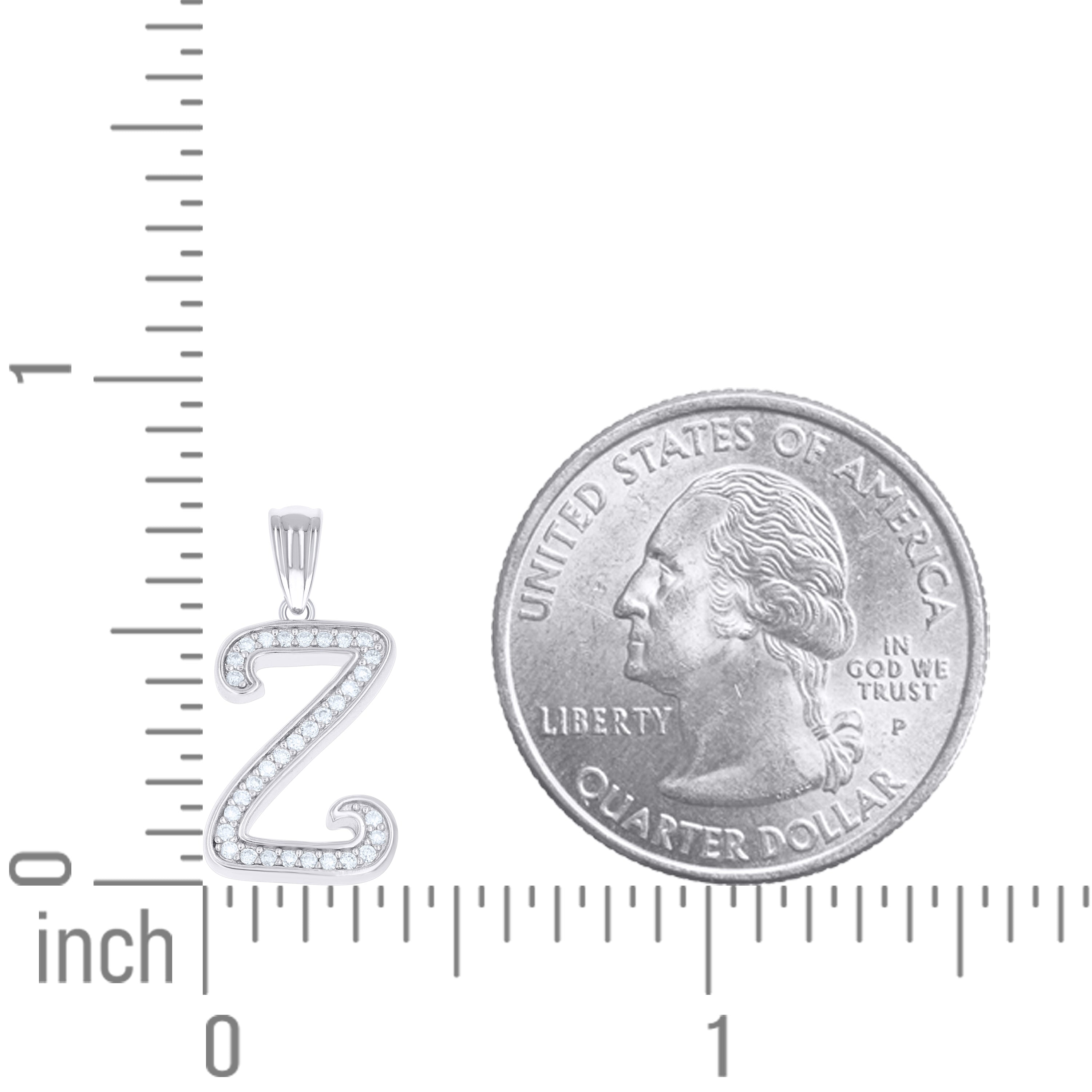 925 Sterling Silver Moissanite Initial "Y" Pendant