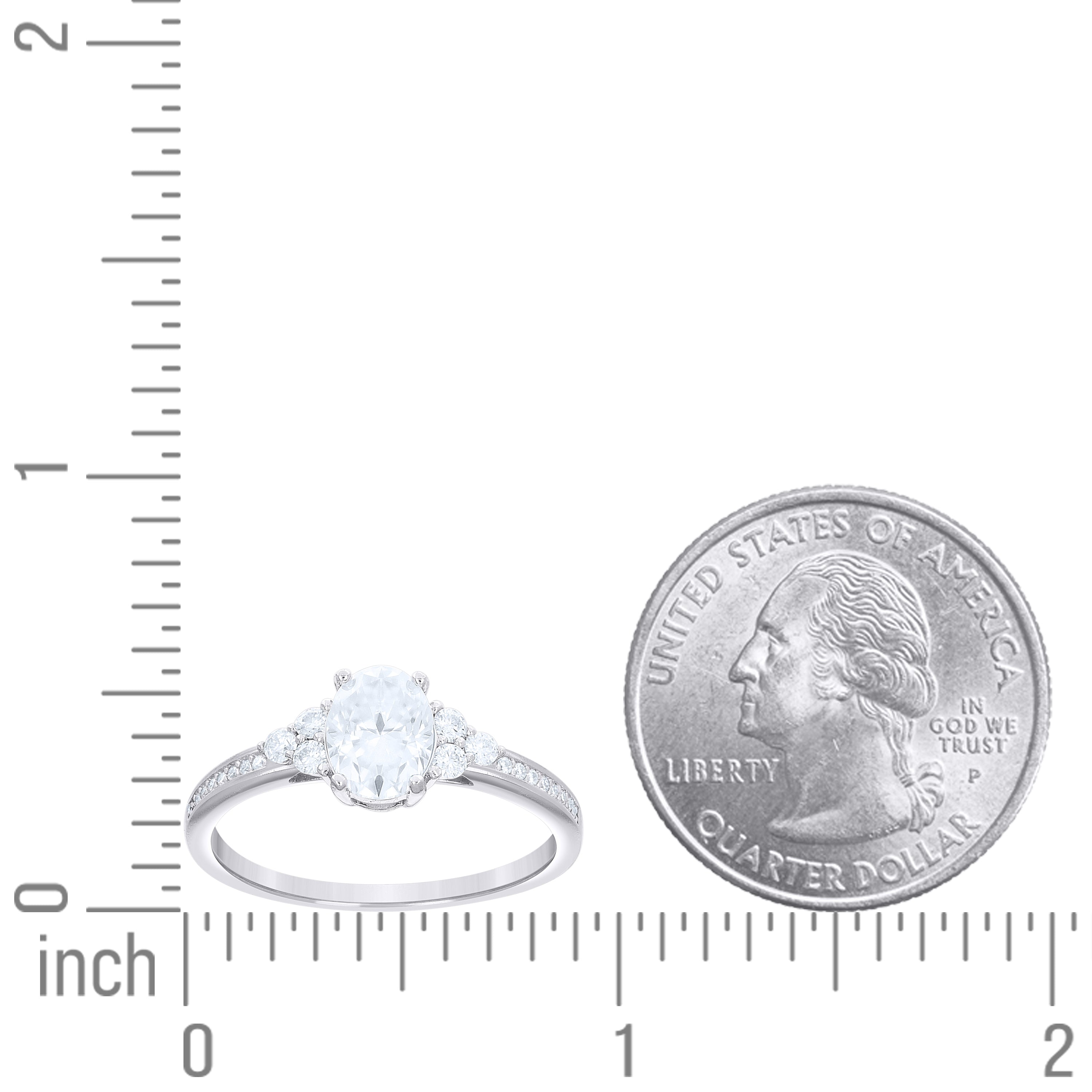 925 Sterling Silver Moissanite Ring S5-S9