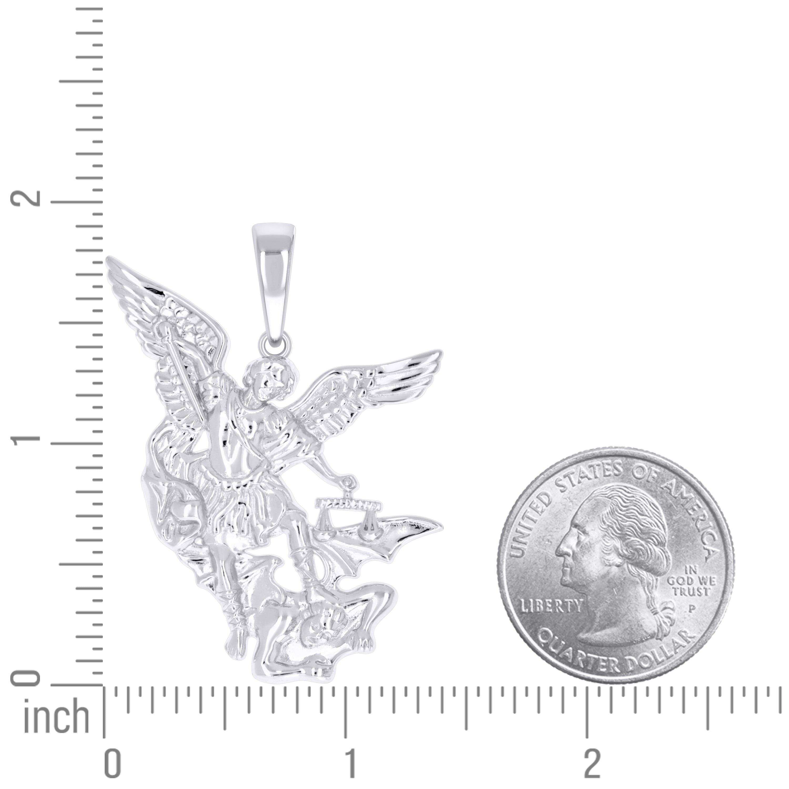 925 Sterling Silver Men St. Michael Religious Charm Pendant