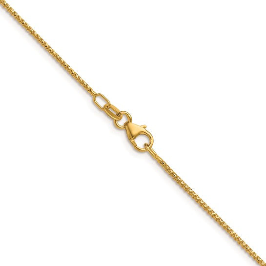 10K 1.2Mm Yellow Gold Diamond Cut Franco Chain