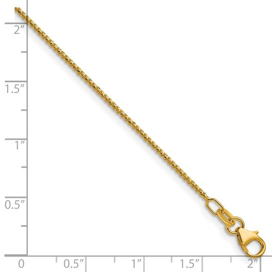 10K 1.2Mm Yellow Gold Diamond Cut Franco Chain