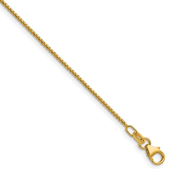 10K 1.2Mm Yellow Gold Diamond Cut Franco Chain