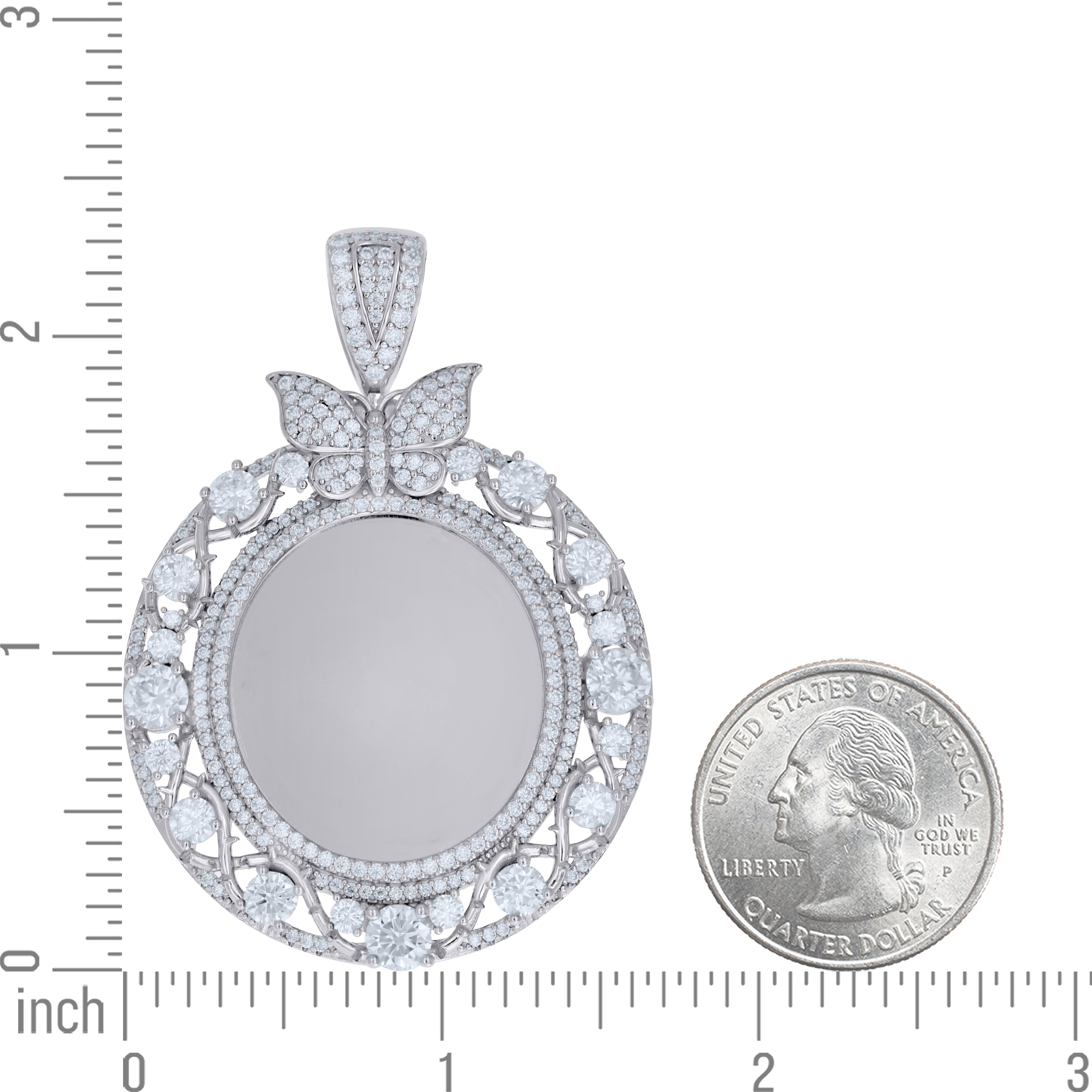 925 Sterling Silver Moissanite Pendant
