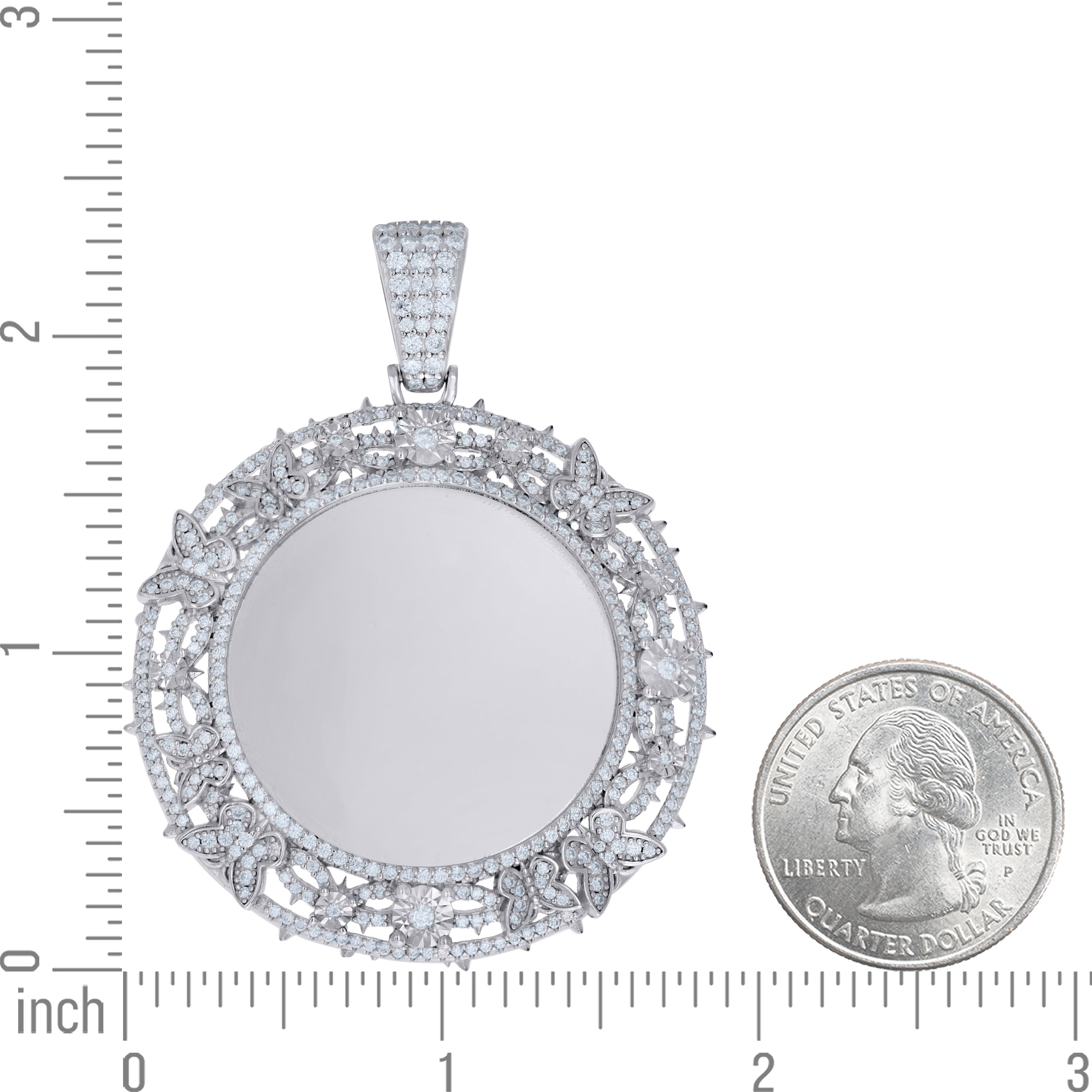 925 Sterling Silver Moissanite Pendant