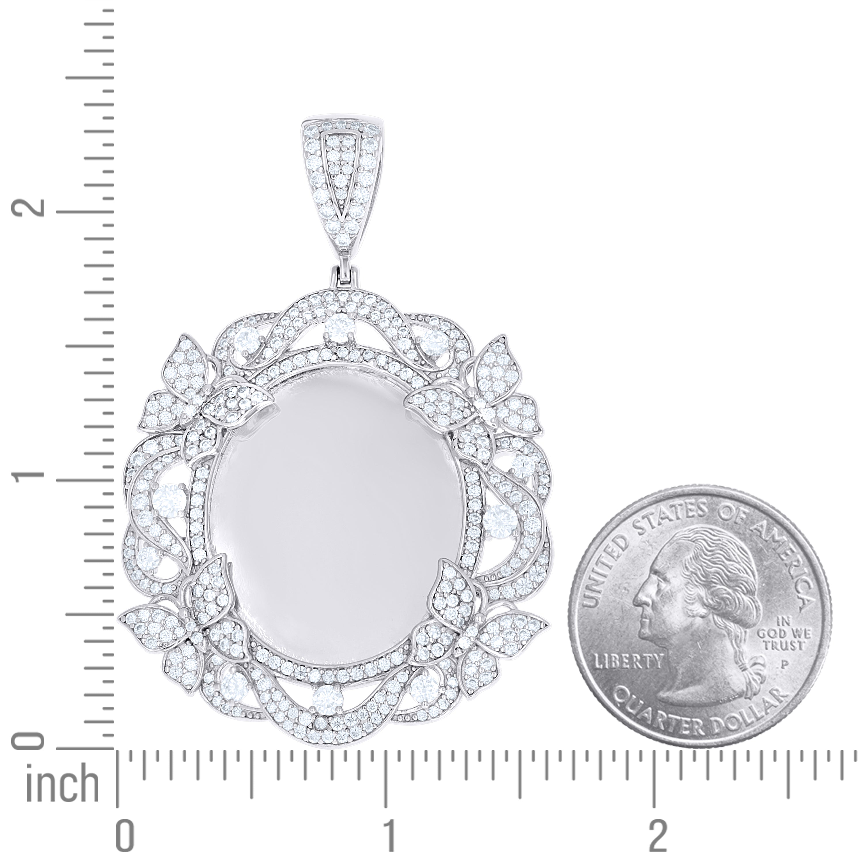 925 Sterling Silver Moissanite Pendant