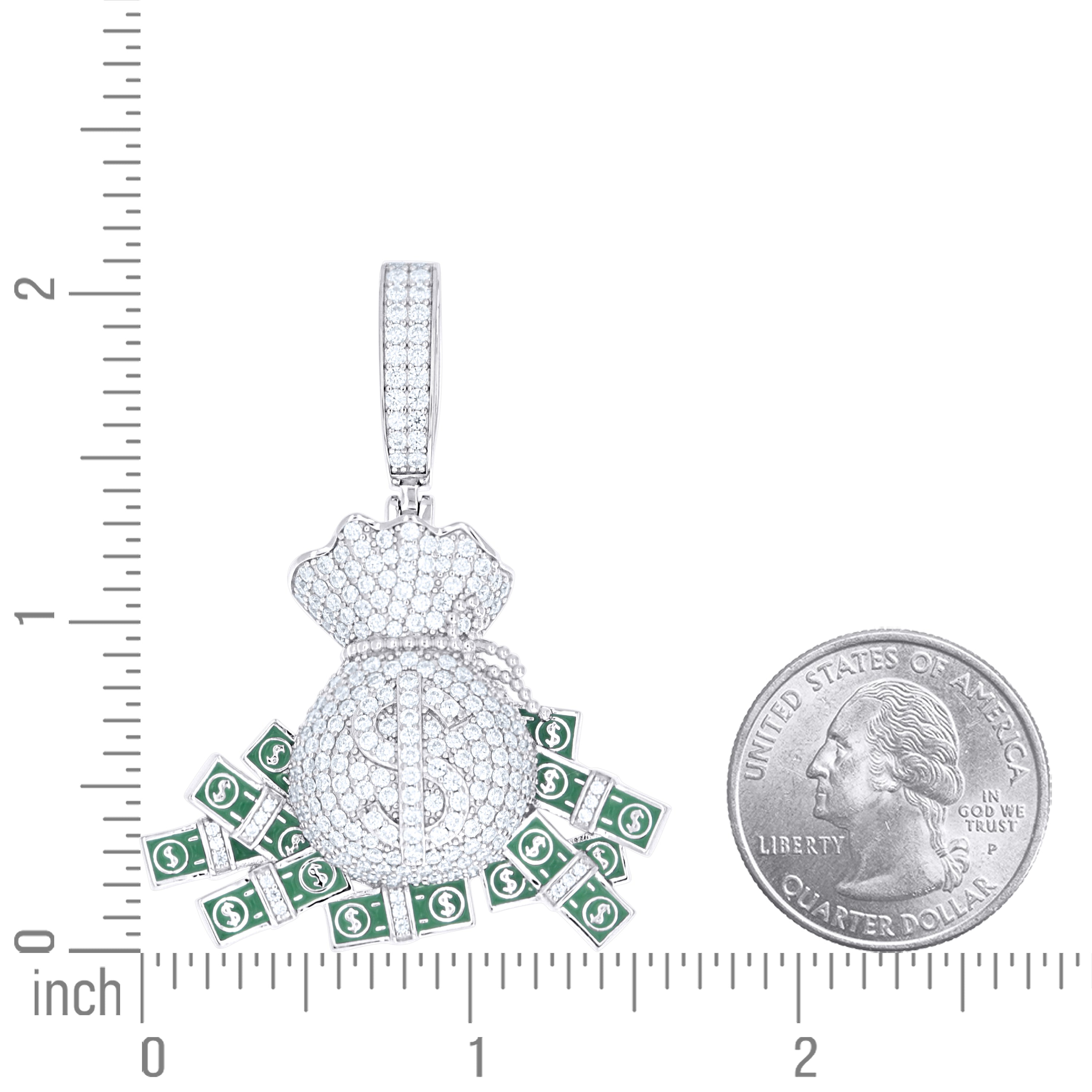 925 Sterling Silver Moissanite Pendant