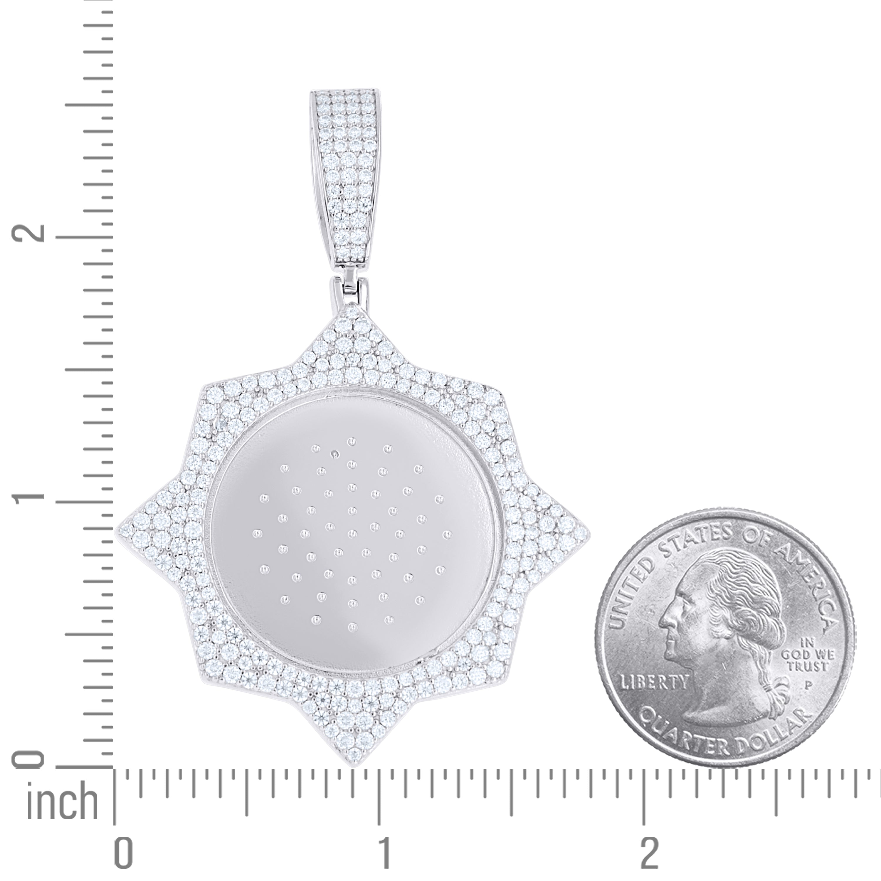 925 Sterling Silver Moissanite Pendant