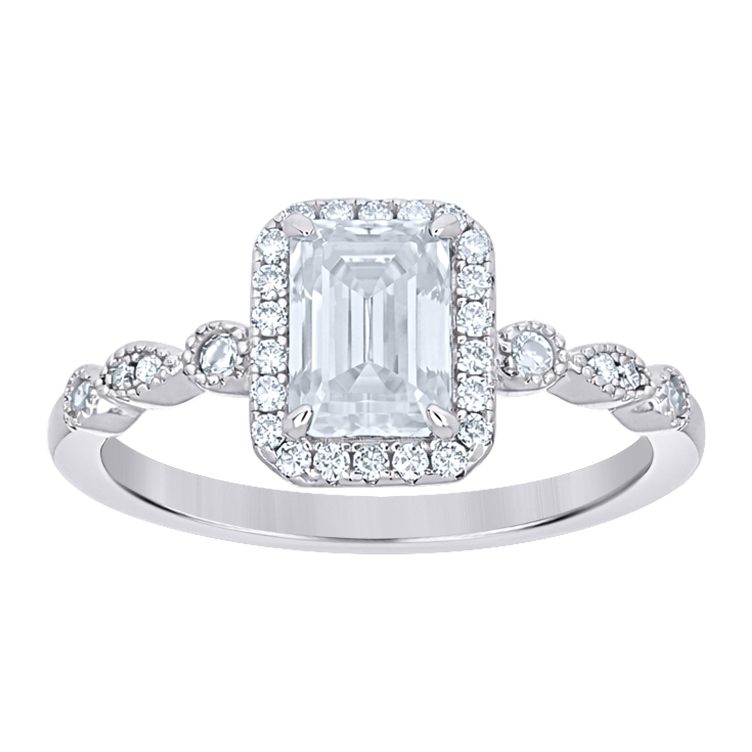 925 Sterling Silver Moissanite Ring S5-S9