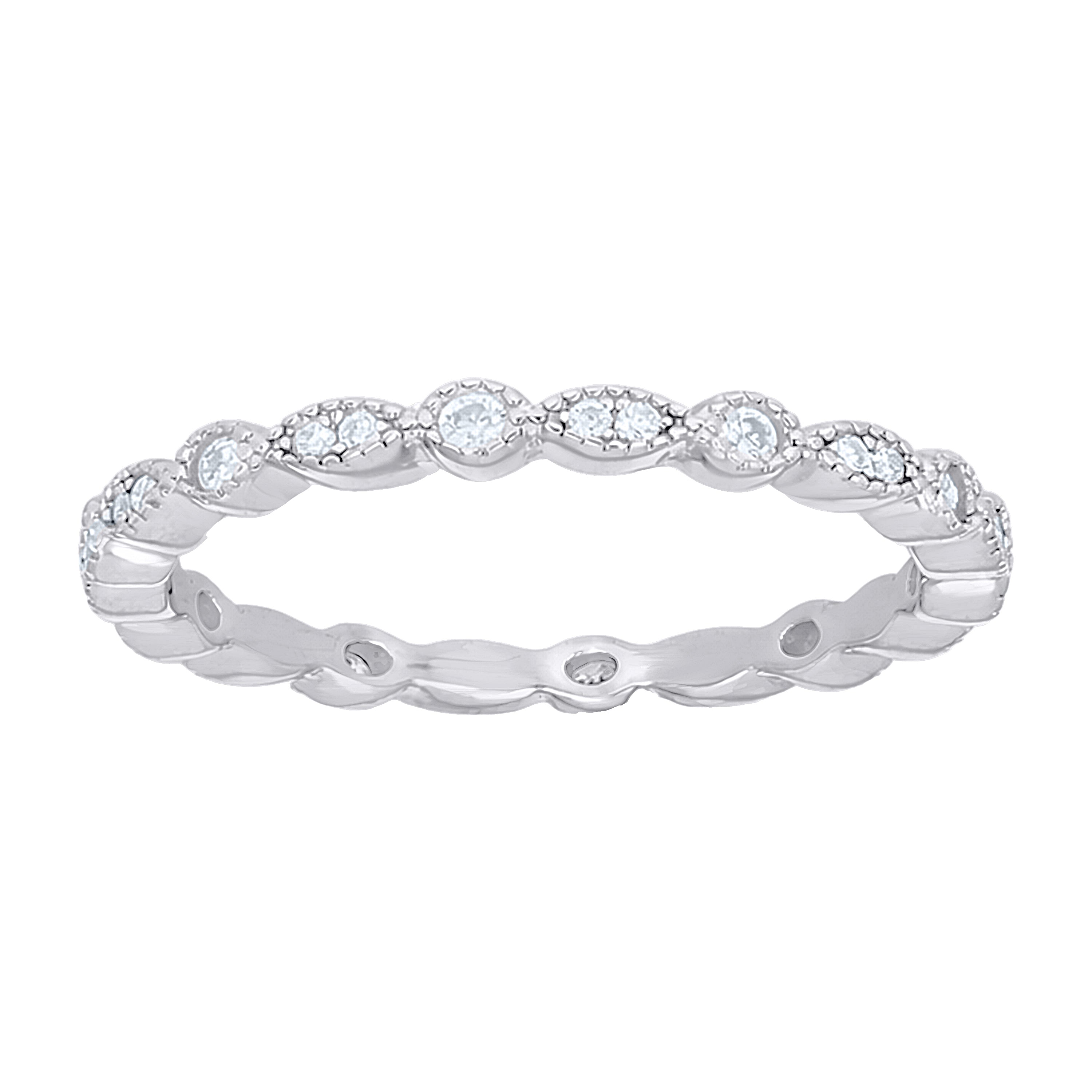 925 Sterling Silver Moissanite Ring S5-S9