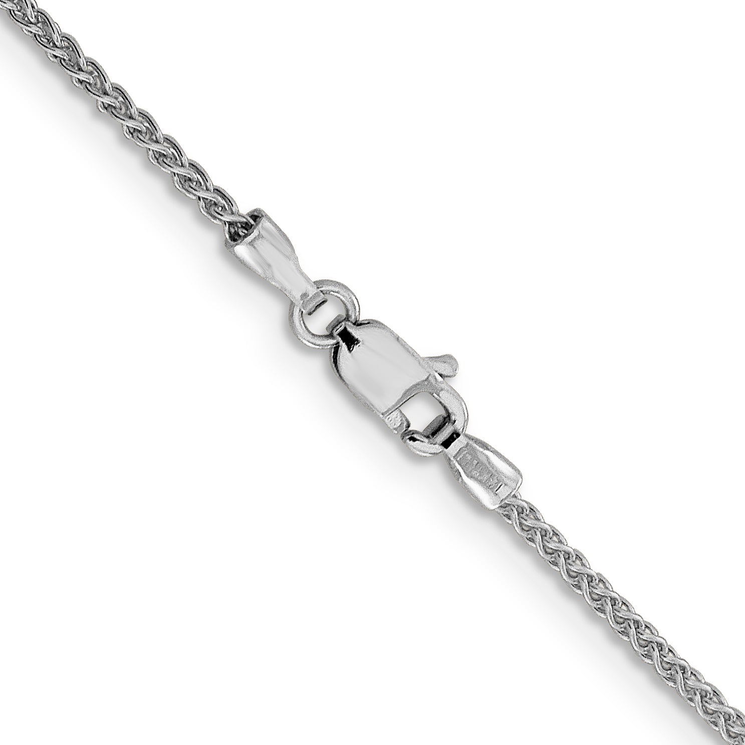 14K White Gold 1.5mm Spiga Chain