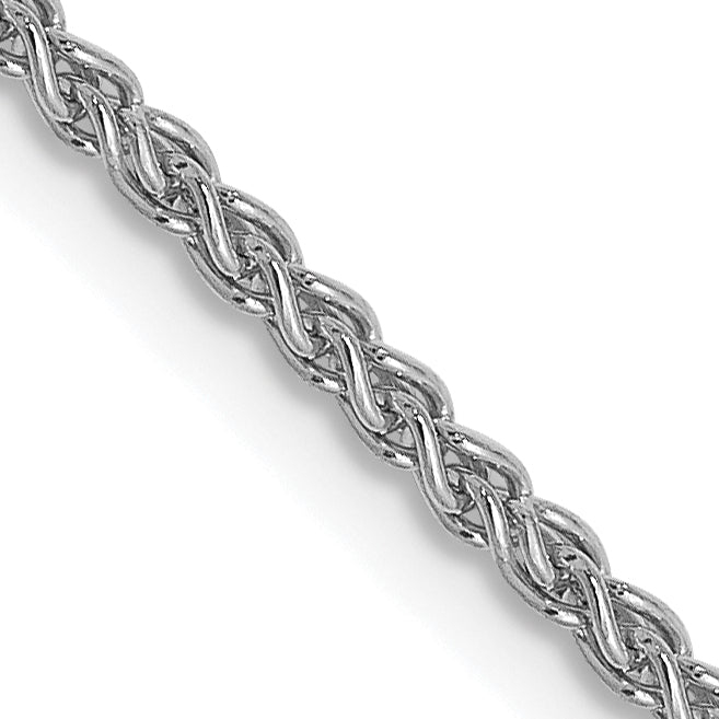 14K White Gold 1.5mm Spiga Chain