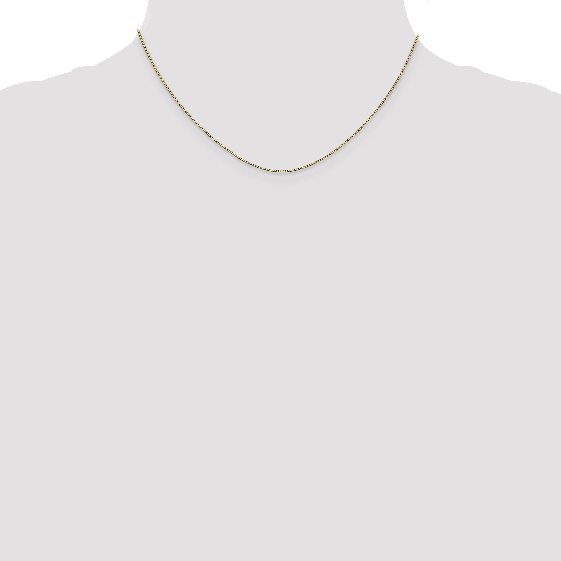 14K .7mm Box with Lobster Clasp Chain Anklet