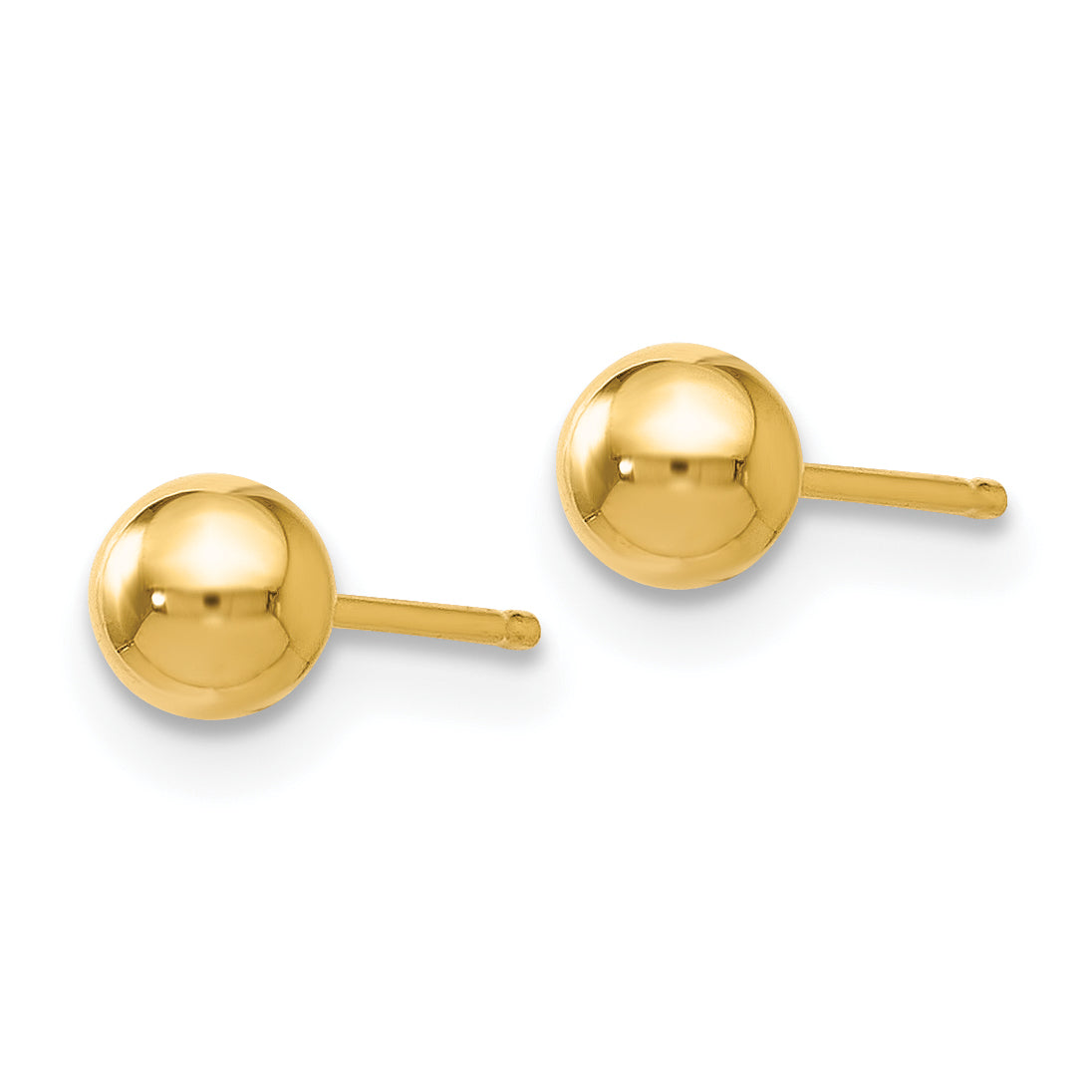 14K Polished 4mm Ball Post Earrings