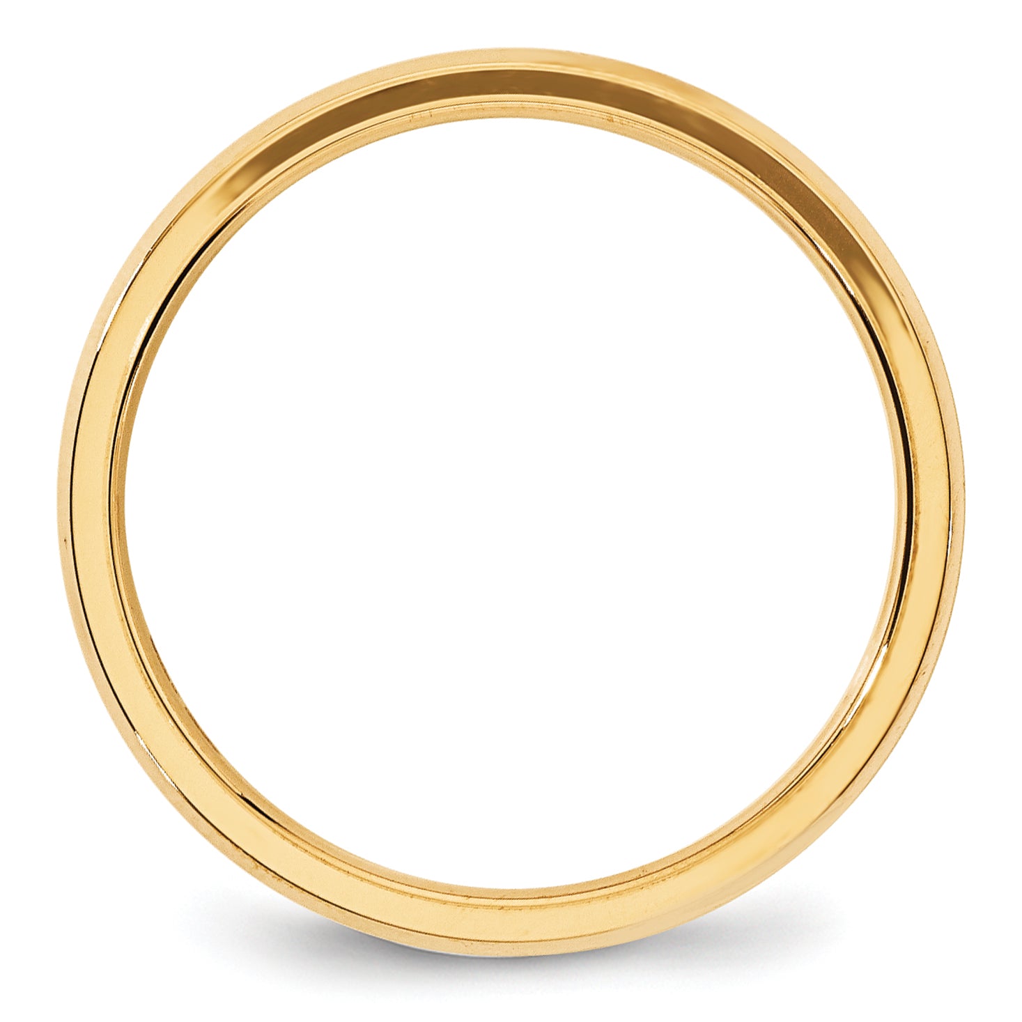 10k Yellow Gold 4mm Beveled Edge Comfort Fit Wedding Band Size 10.5