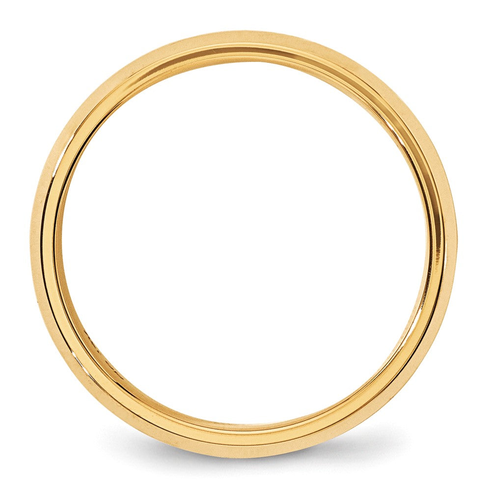 10k Yellow Gold 6mm Beveled Edge Comfort Fit Wedding Band Size 12.5