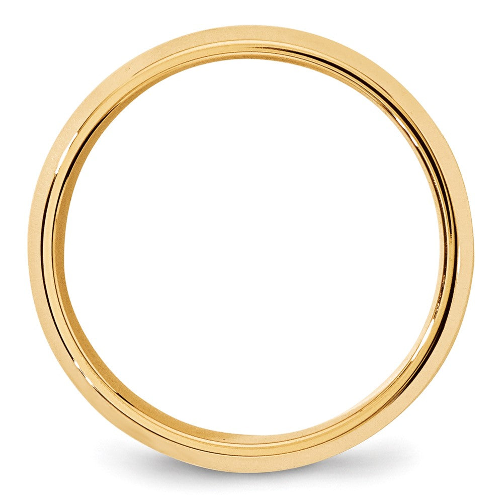 10k Yellow Gold 7mm Beveled Edge Comfort Fit Wedding Band Size 11
