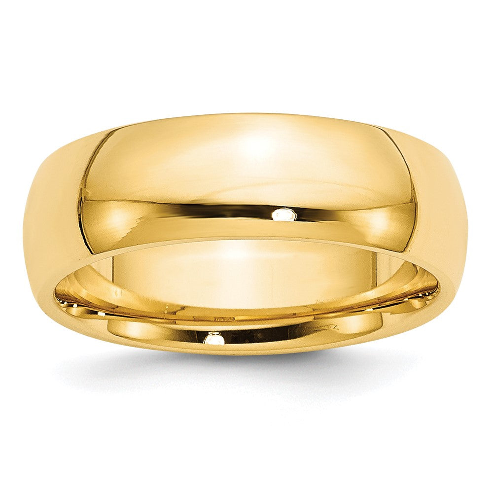 10k Yellow Gold 7mm Standard Weight Comfort Fit Wedding Band Size 9.5