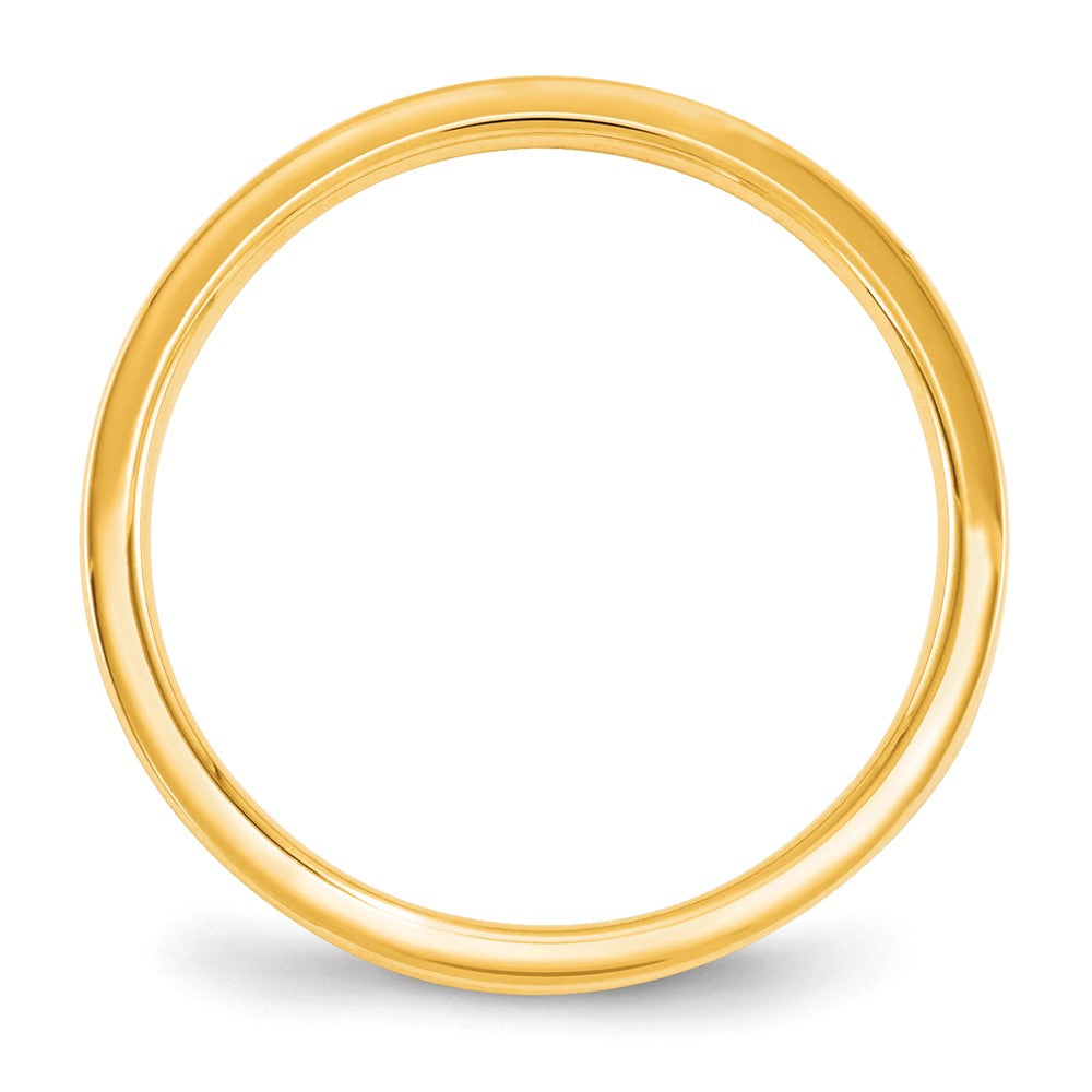 10k Yellow Gold 2.5mm Standard Weight Flat Comfort Fit Wedding Band Size 8