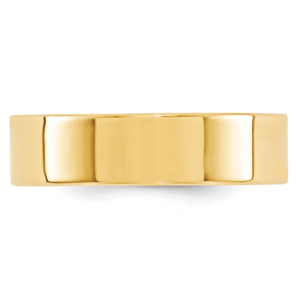 10k Yellow Gold 6mm Standard Weight Flat Comfort Fit Wedding Band Size 9.5